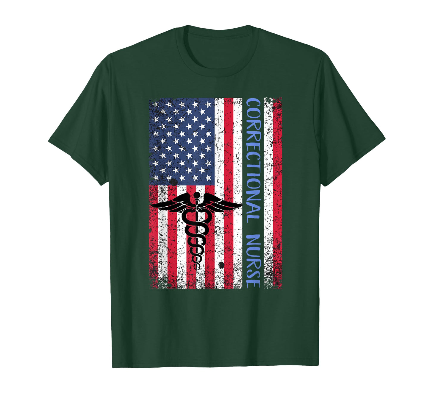Correctional Nurse Gift Nursing Shirt American Flag July 4 T-Shirt