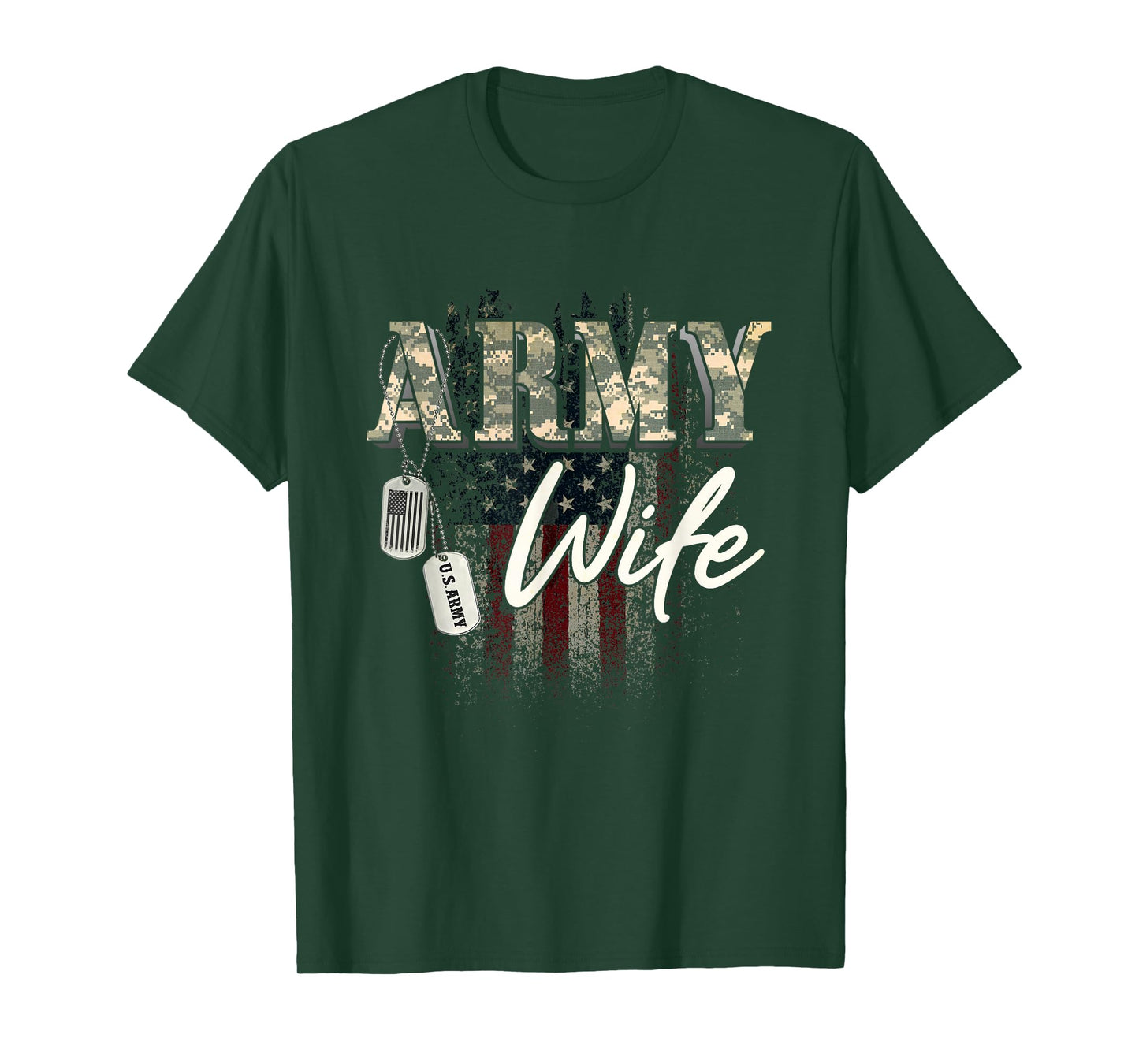 Proud Army Wife American Veteran Military Gift T-Shirt