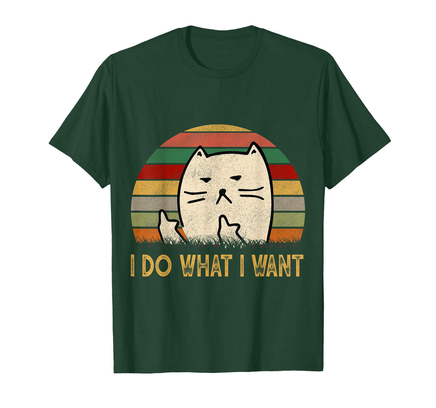 Vintage I Do What I Want Cat Lovers T-Shirt Men Women T-Shirt