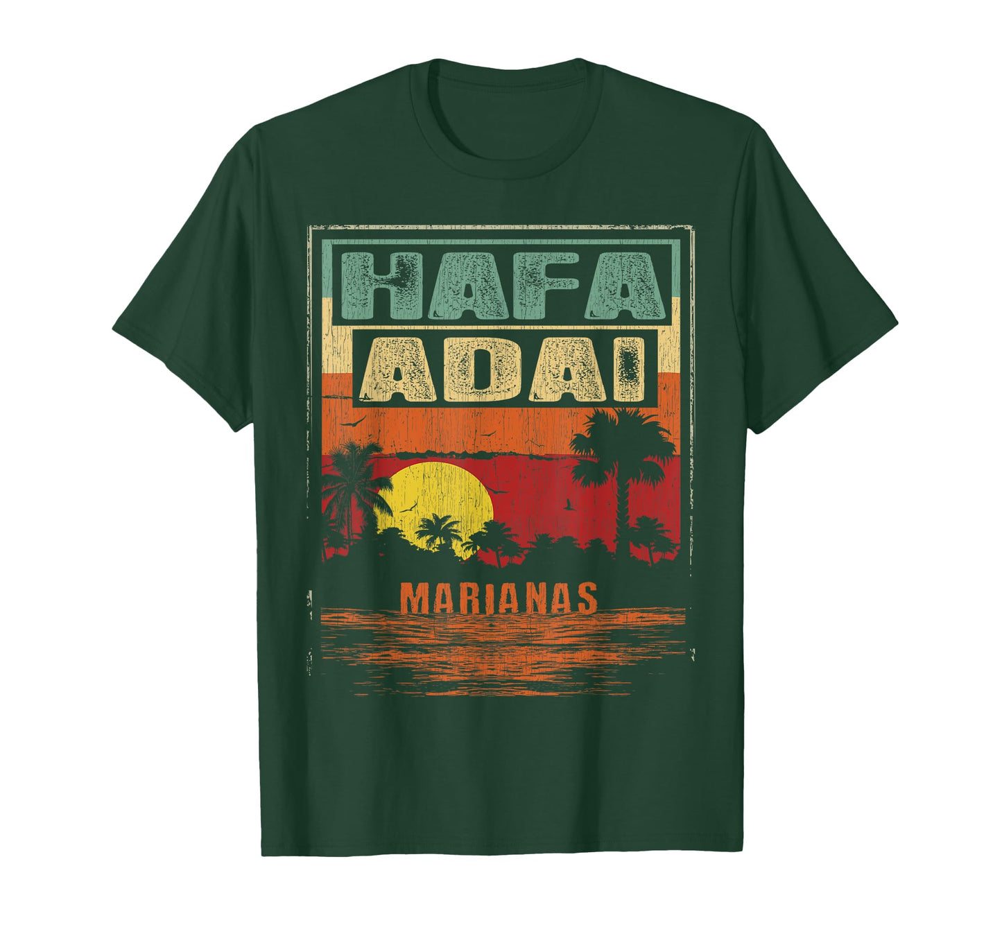 670 Hafa Adai CNMI - Vintage Tropical Marianas T-Shirt
