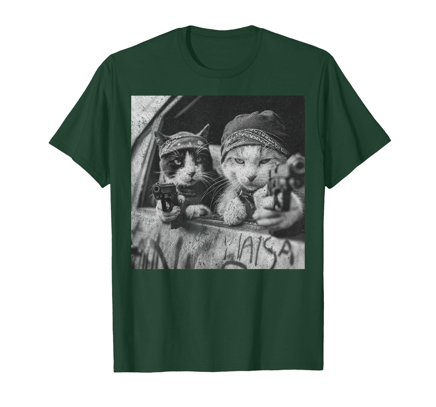 Gangster Cats Street Funny T-Shirt