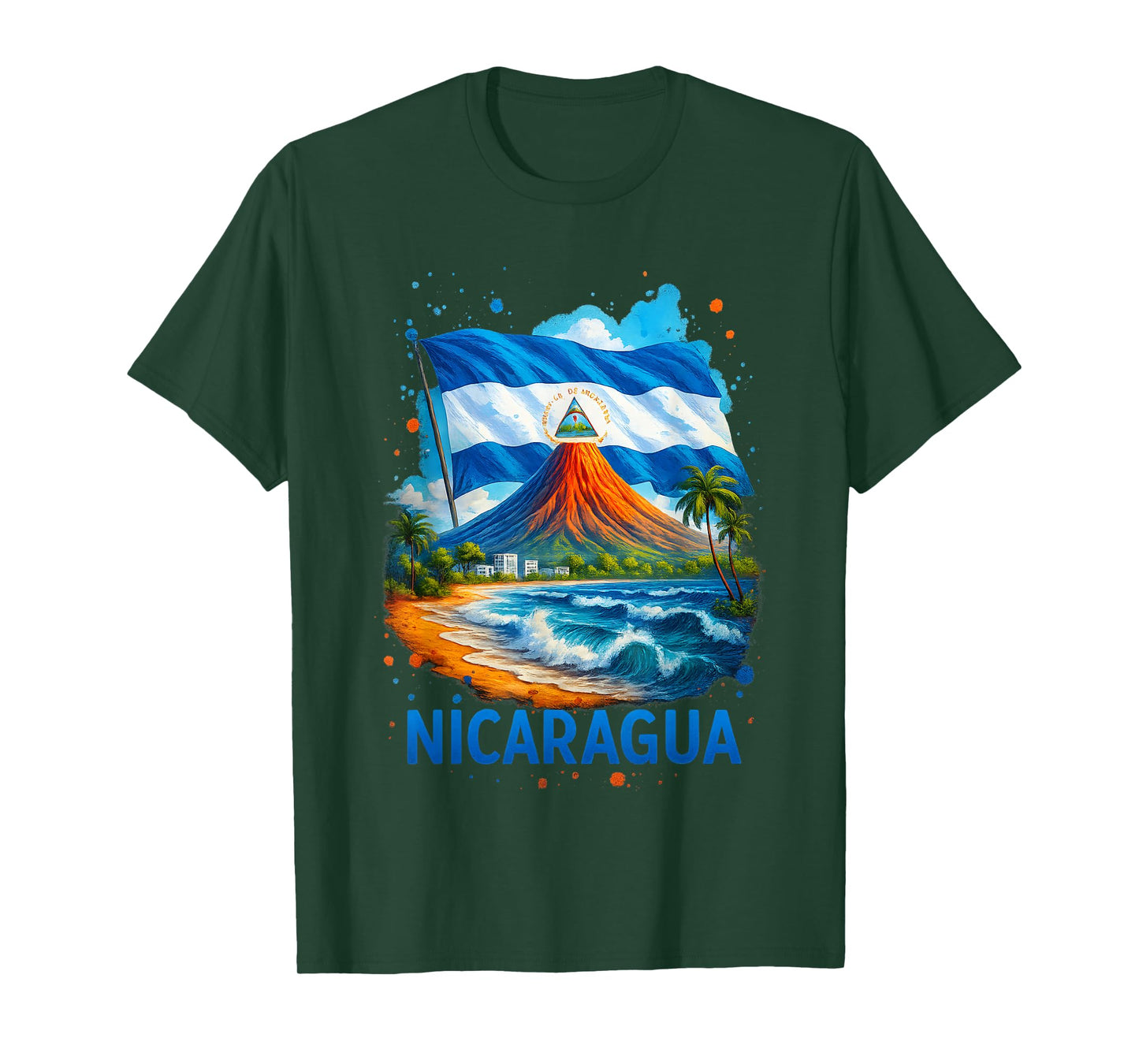 Nicaragua Flag Hispanic Heritage Month Nicaraguan Men Women T-Shirt