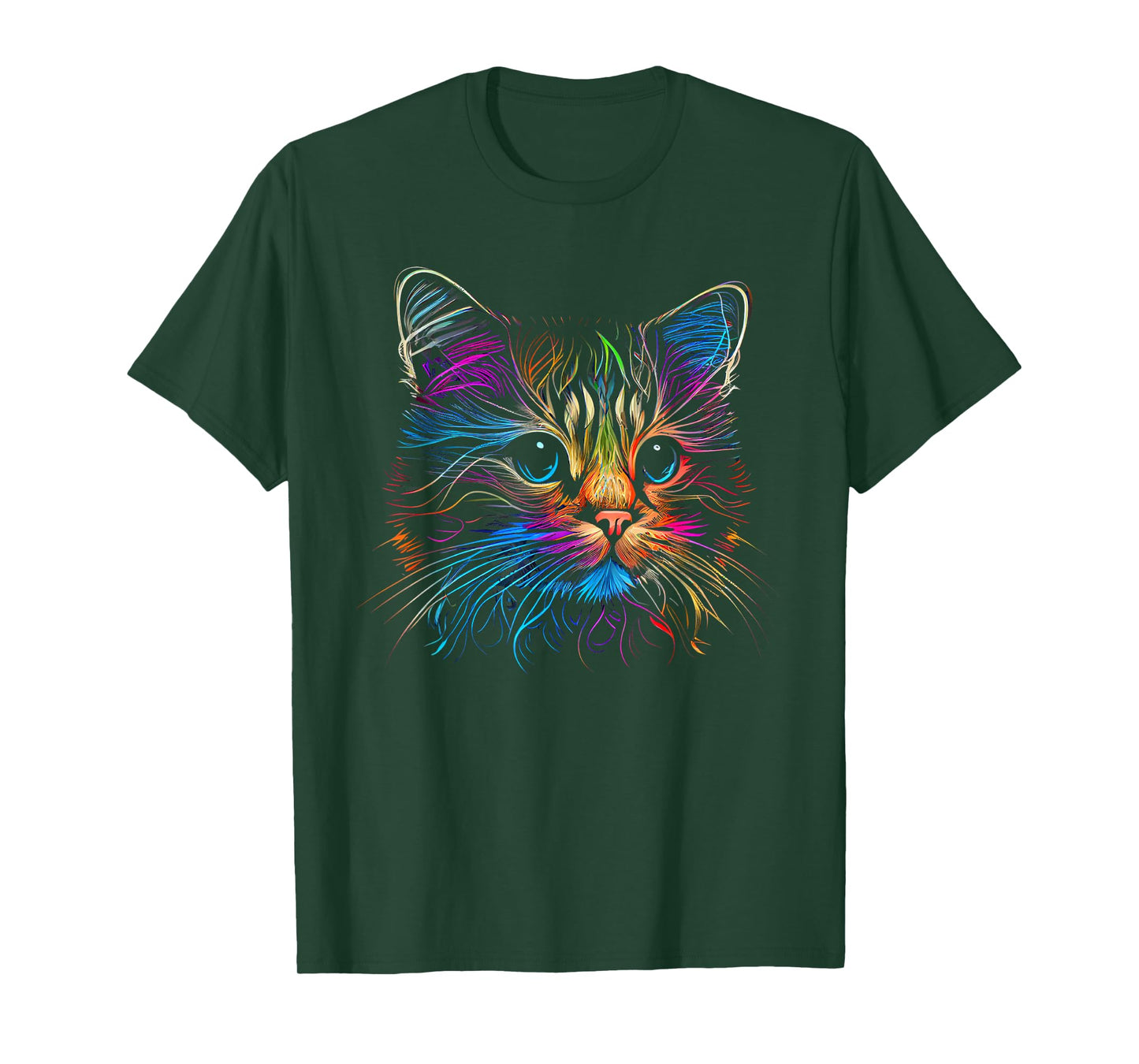 Cats Colorful Cat Cat's Head Catlovers T-Shirt