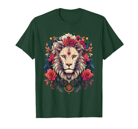 Lion colorful lions From Africa Day of the Dead T-Shirt