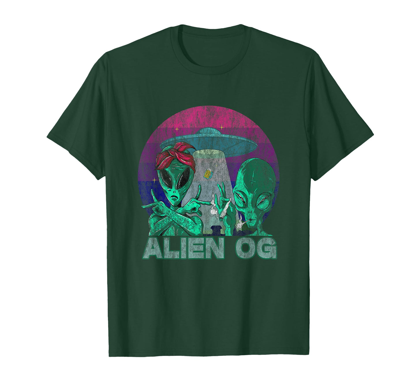 Alien OG Cannabis Weed Strain Stoner Design T-Shirt