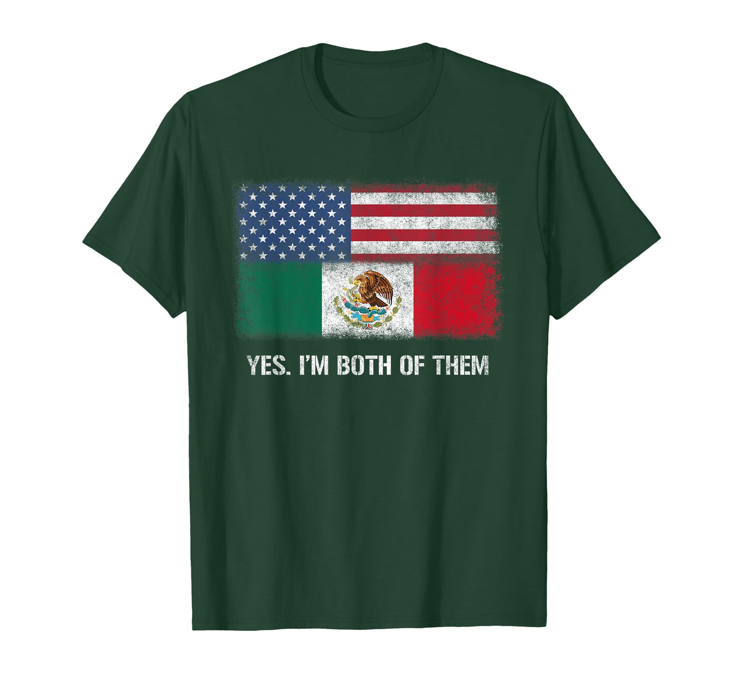 Usa Mexico Mexican American Flag Dual Citizen Citizenship T-Shirt