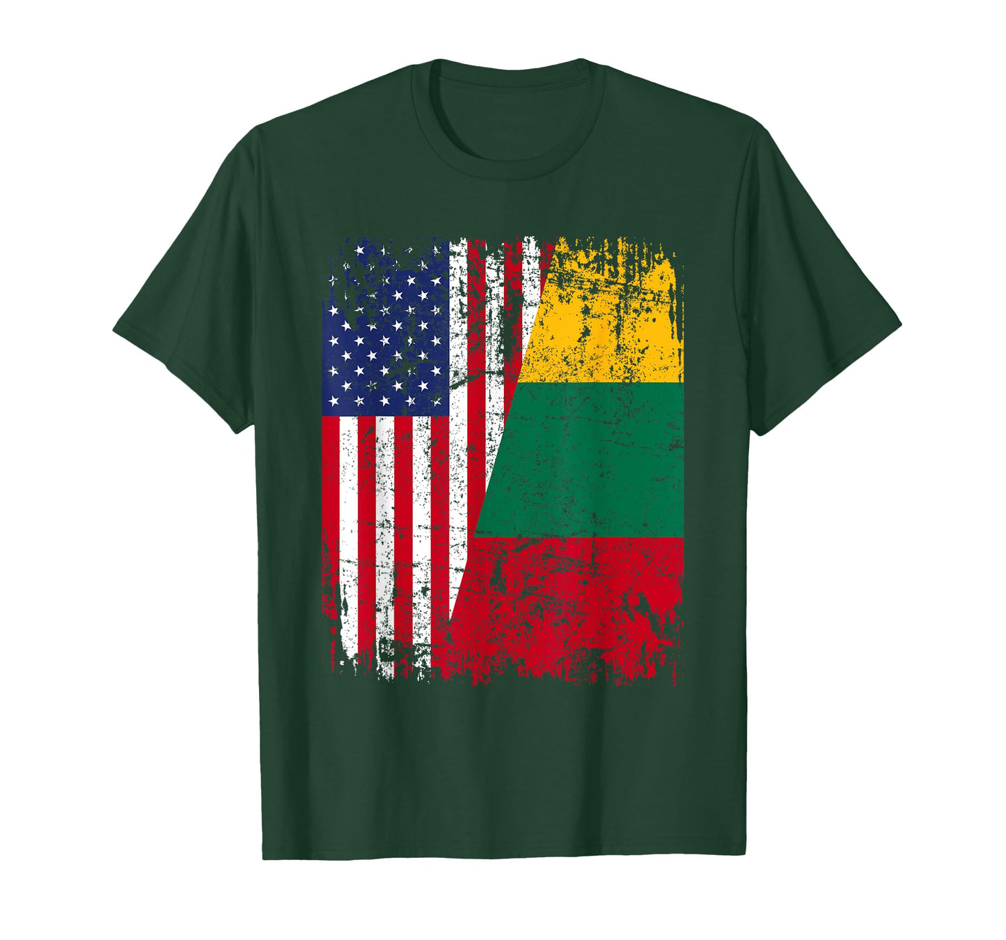 LITHUANIAN American Flag | Men Women Kids | LITHUANIA T-Shirt