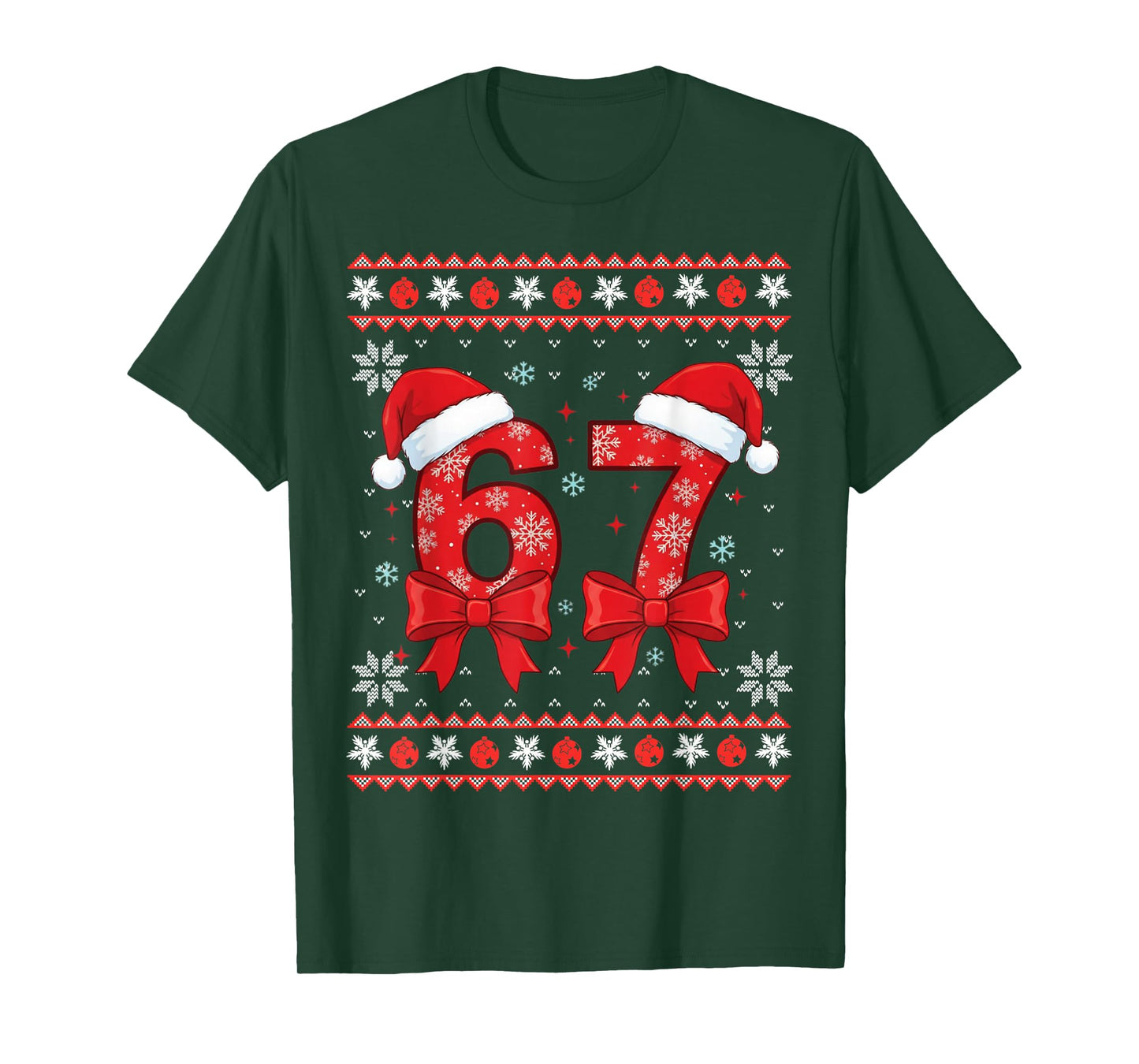 Six Seven Christmas 6 7 Ugly Christmas Sweater Boys Men Kids T-Shirt