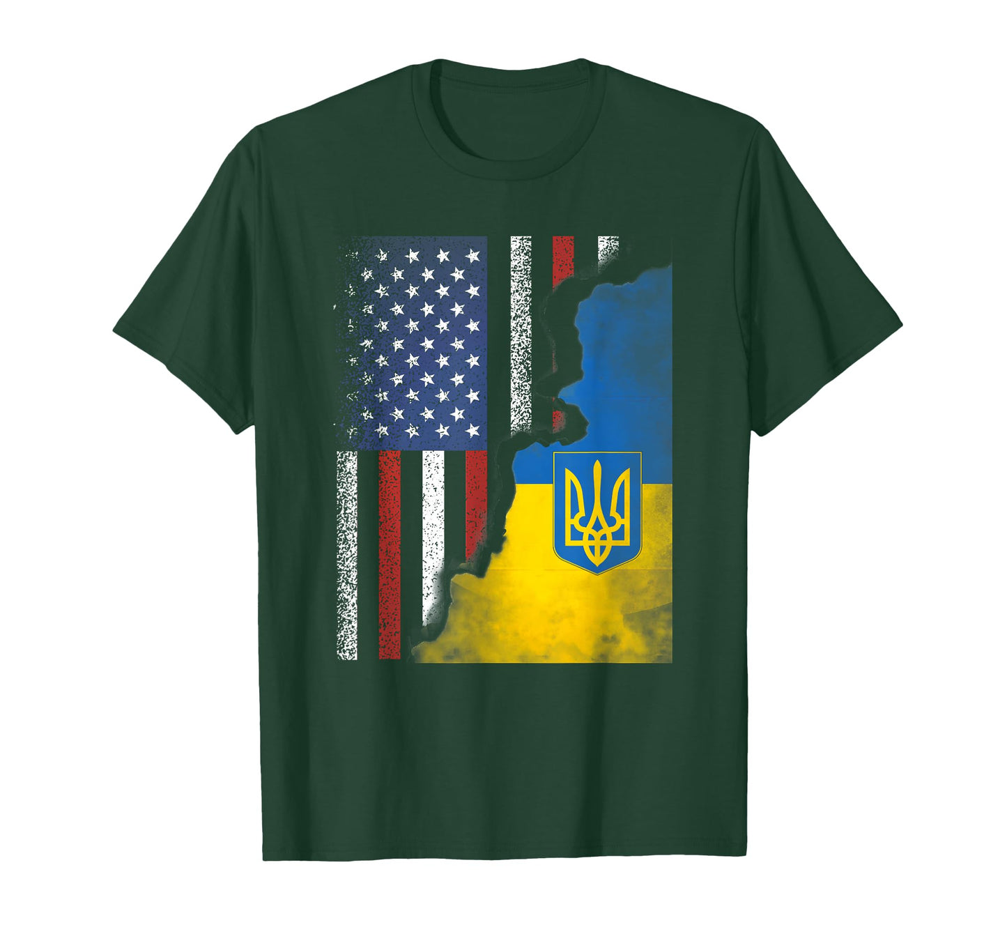 Ukrainian American Flag Ukraine USA America Roots T-Shirt