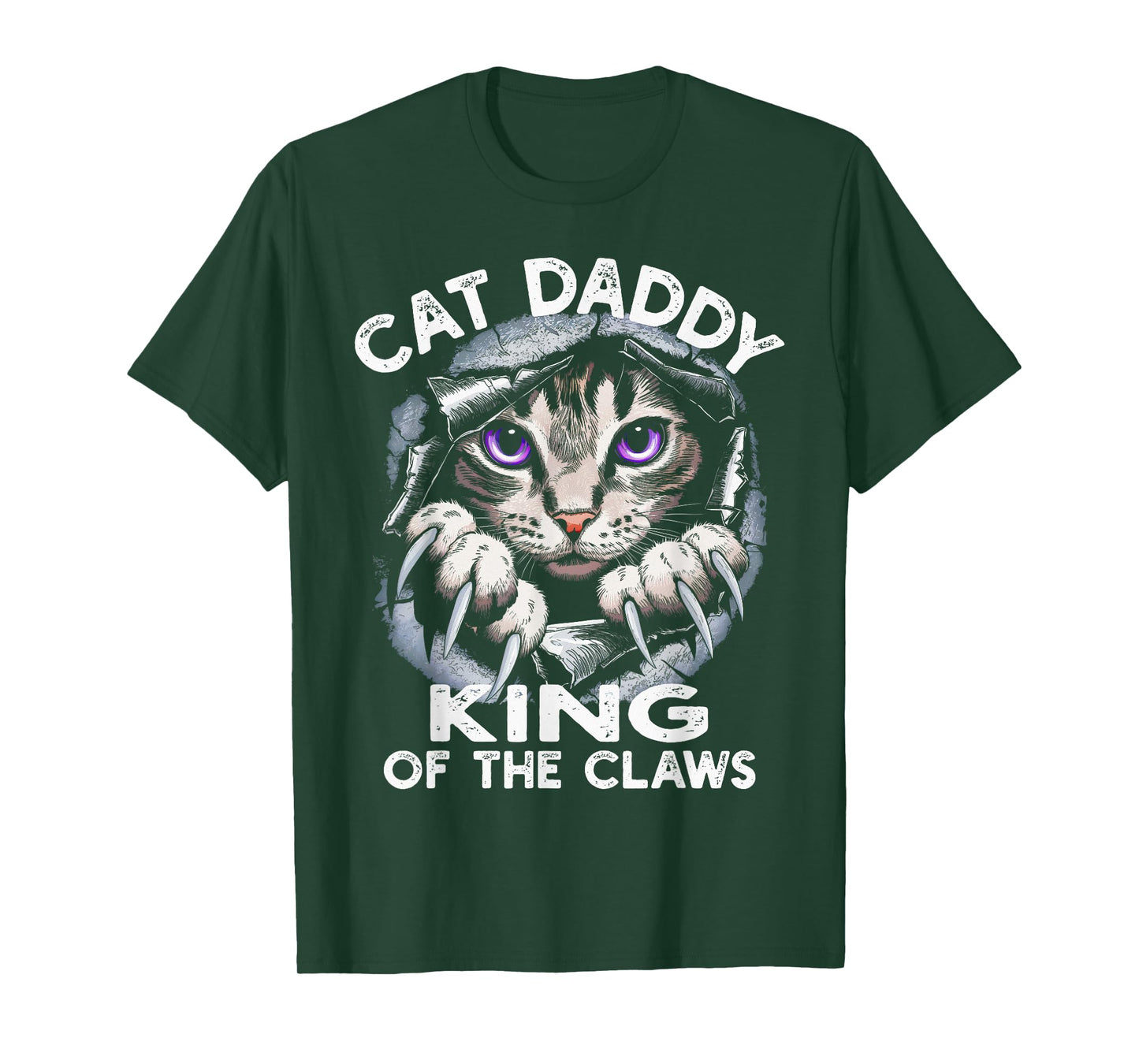 Cat Daddy – King of the Claws Funny Cat Dad Father's Day Men Girls Kids T-Shirt