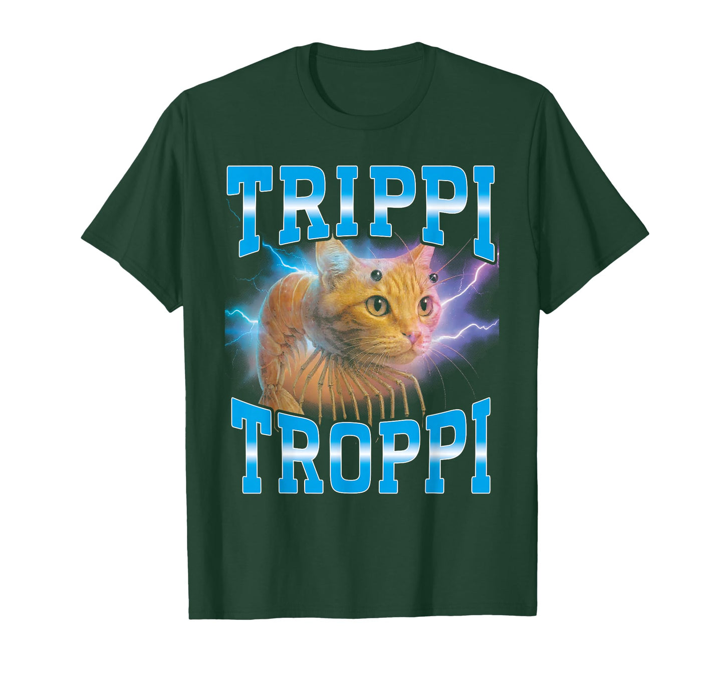Surreal Italian Brainrot Meme Trippi Troppi Cat Funny T-Shirt