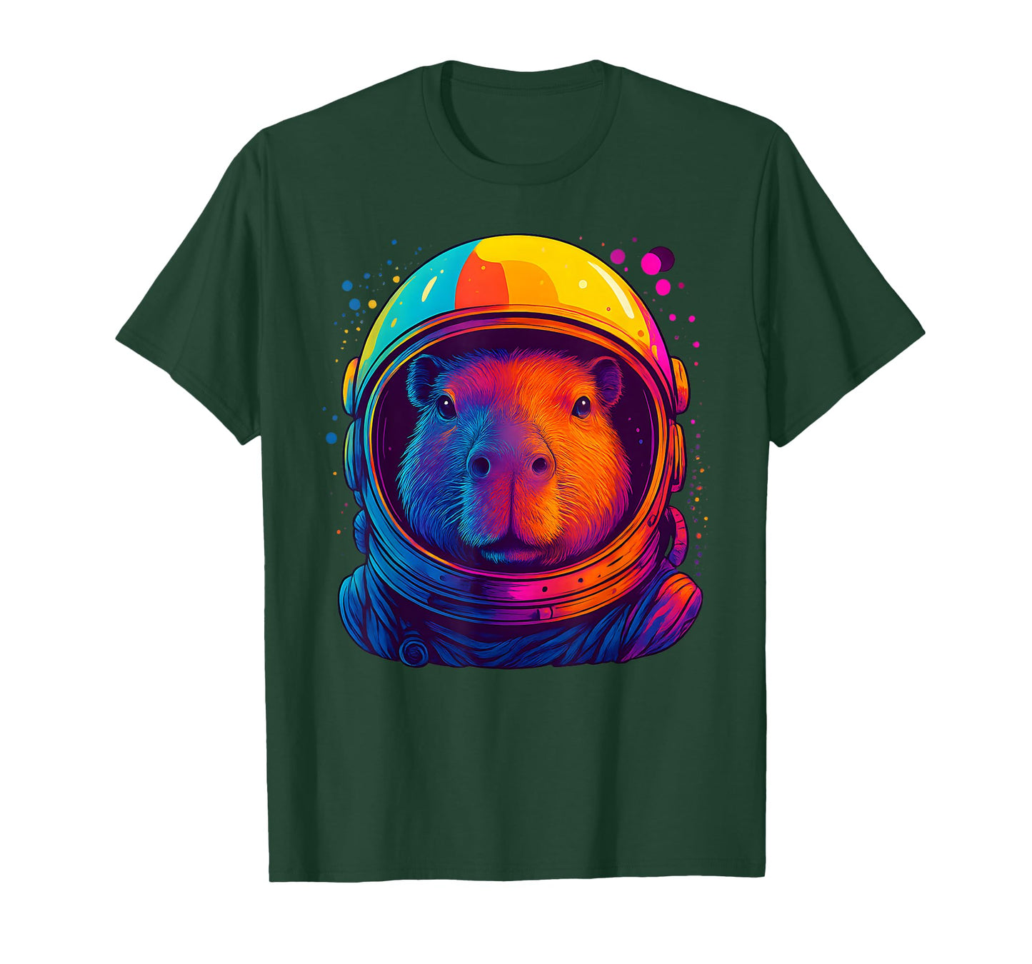Space Capybara Colorful Astronaut Space Capy Men Women Kids T-Shirt