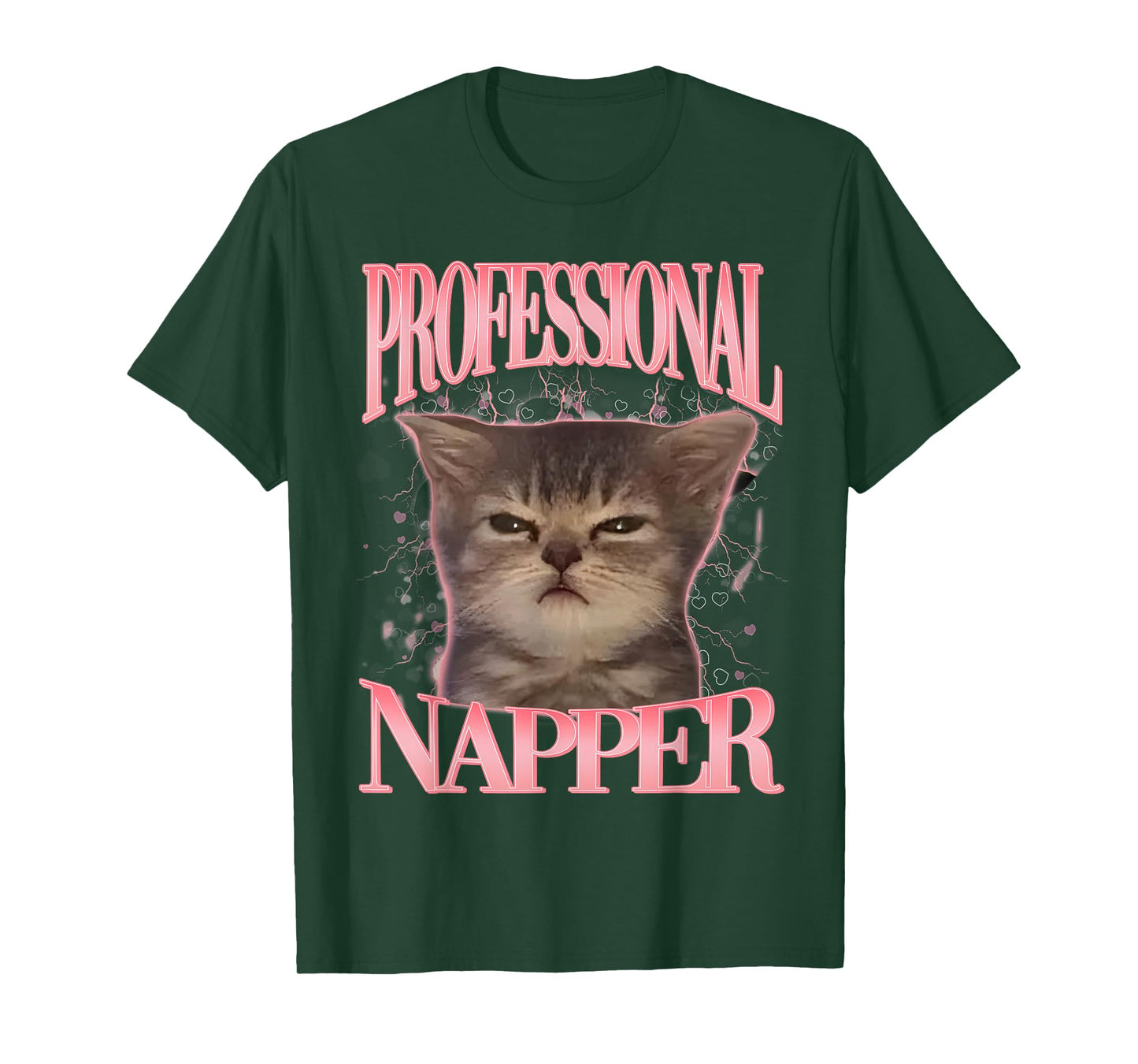 Professional Napper Cute Cat Meme Humor Sleepy Cats Funny T-Shirt