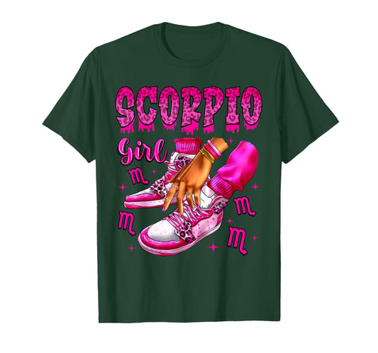 Scorpio Girl Birthday Black Women Sneakers Zodiac Bday T-Shirt