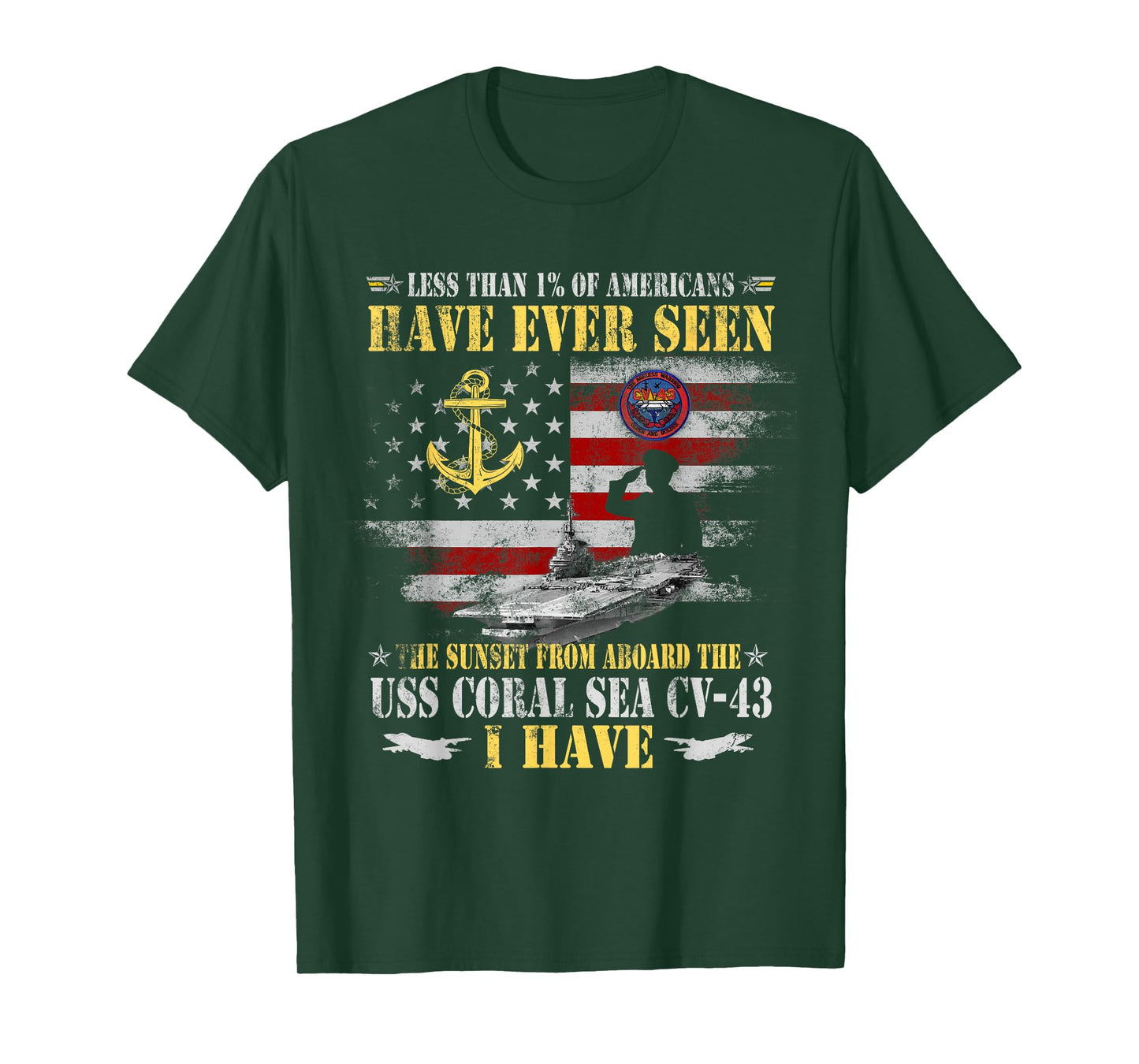 USS Coral Sea CV-43 Aircraft Carrier Veteran Patriotic Papa T-Shirt