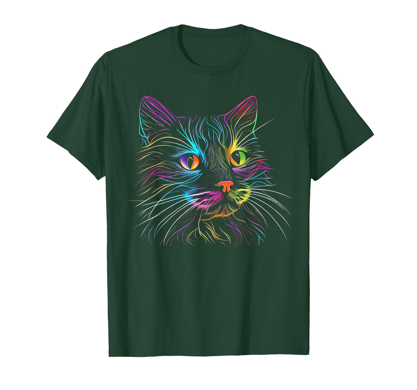 Cats Colorful Cat Cat's Head Catlovers T-Shirt
