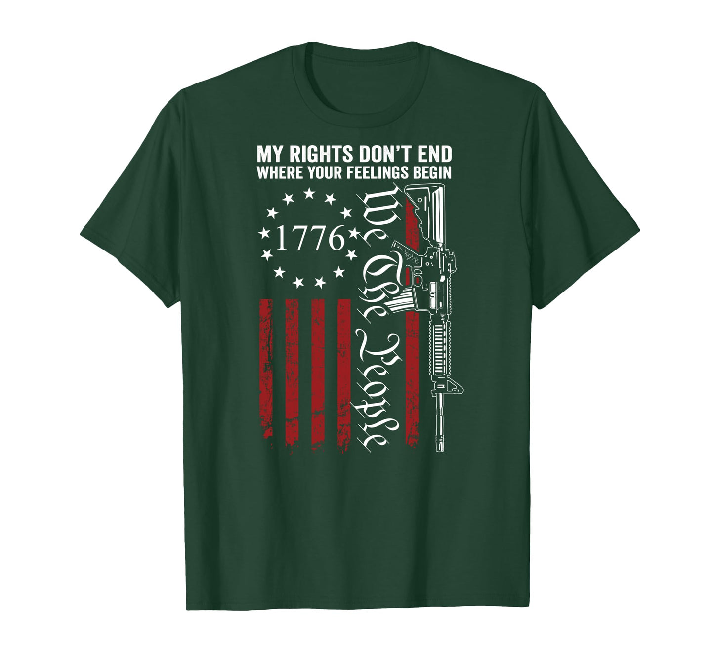 My Rights Don't End Where Your Feelings Begin Gun (ON BACK) Long Sleeve T-Shirt
