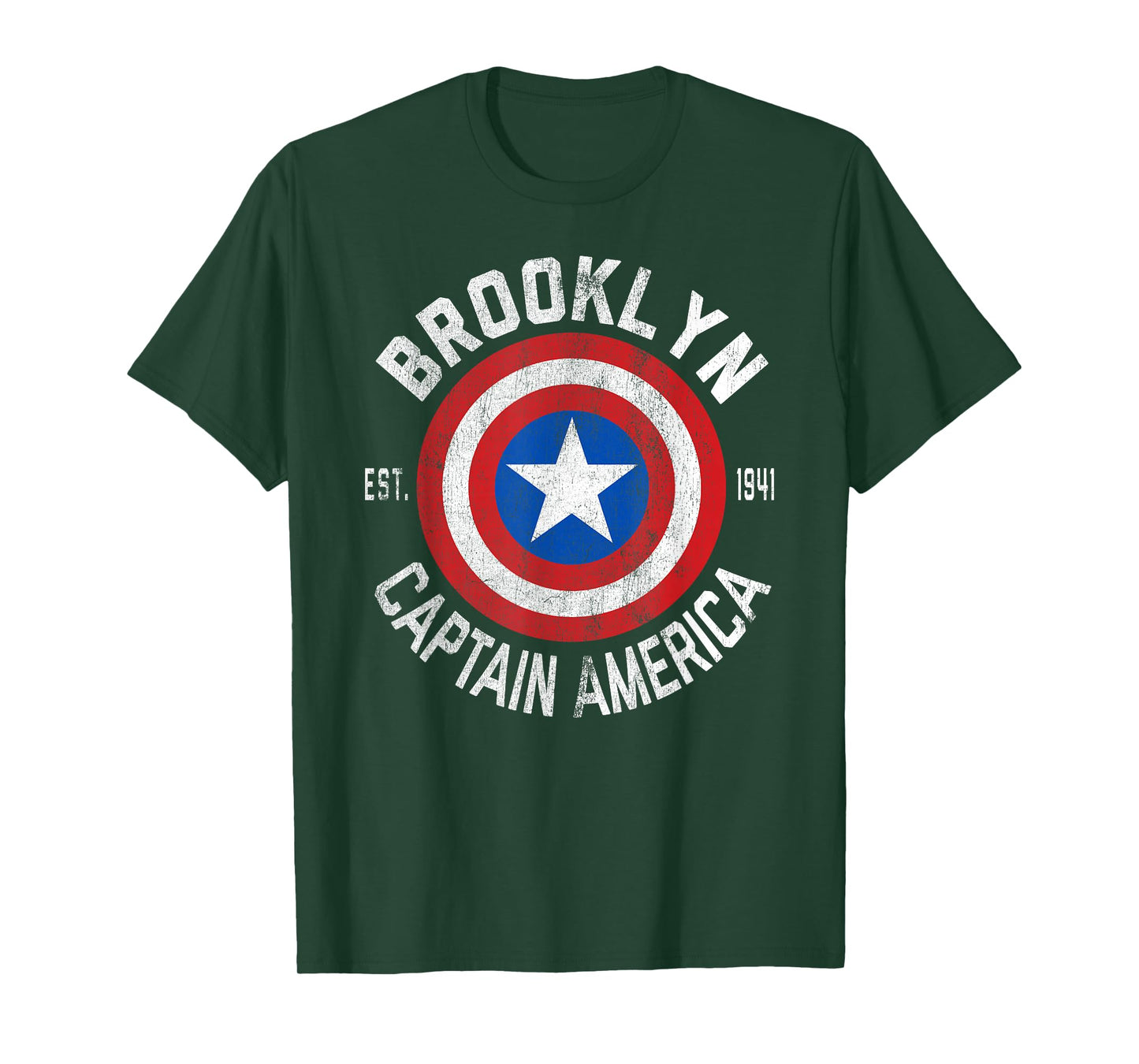 Marvel Comics Retro Classic Captain America Brooklyn Shield T-Shirt