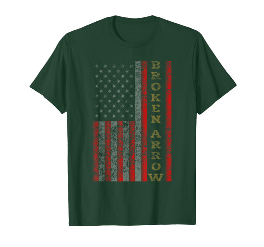Cool Patriotic Broken Arrow USA - US Flag Gift Idea Women Kids Men T-Shirt
