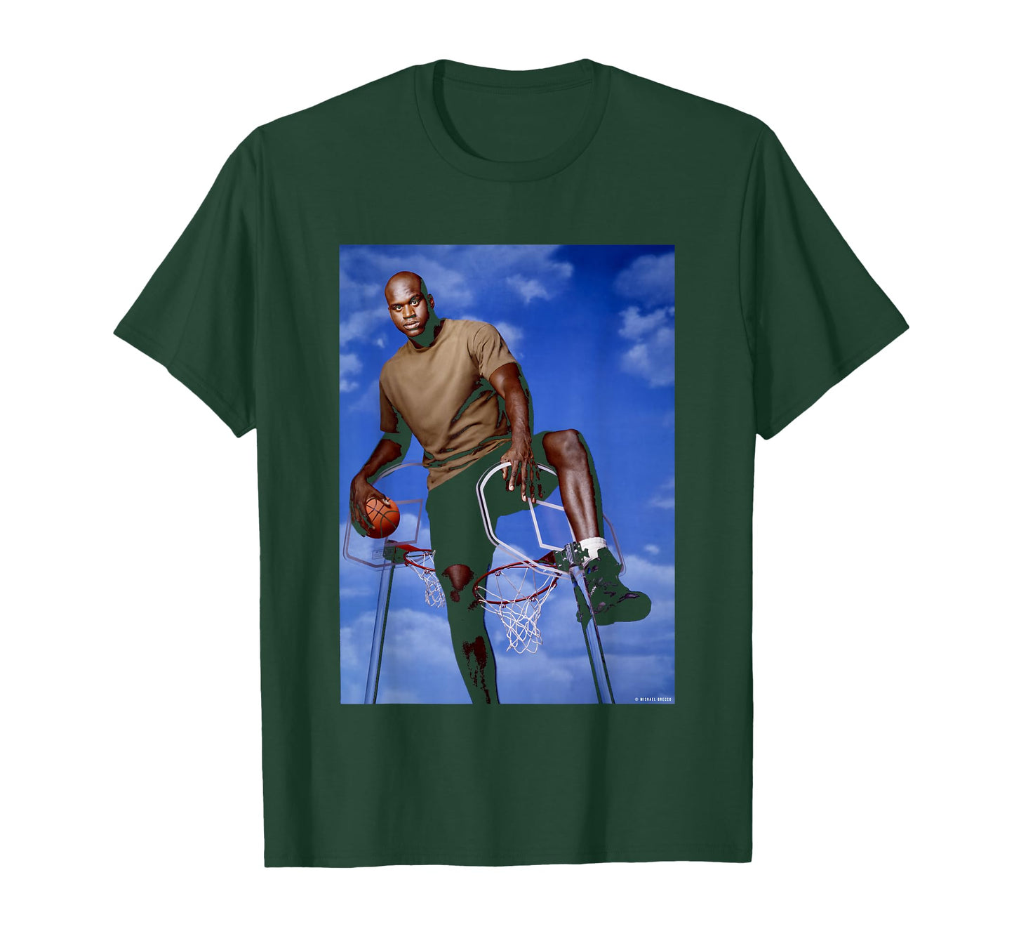 LA Lakers Basketball Shaquille O’Neal NBA by Michael Grecco T-Shirt
