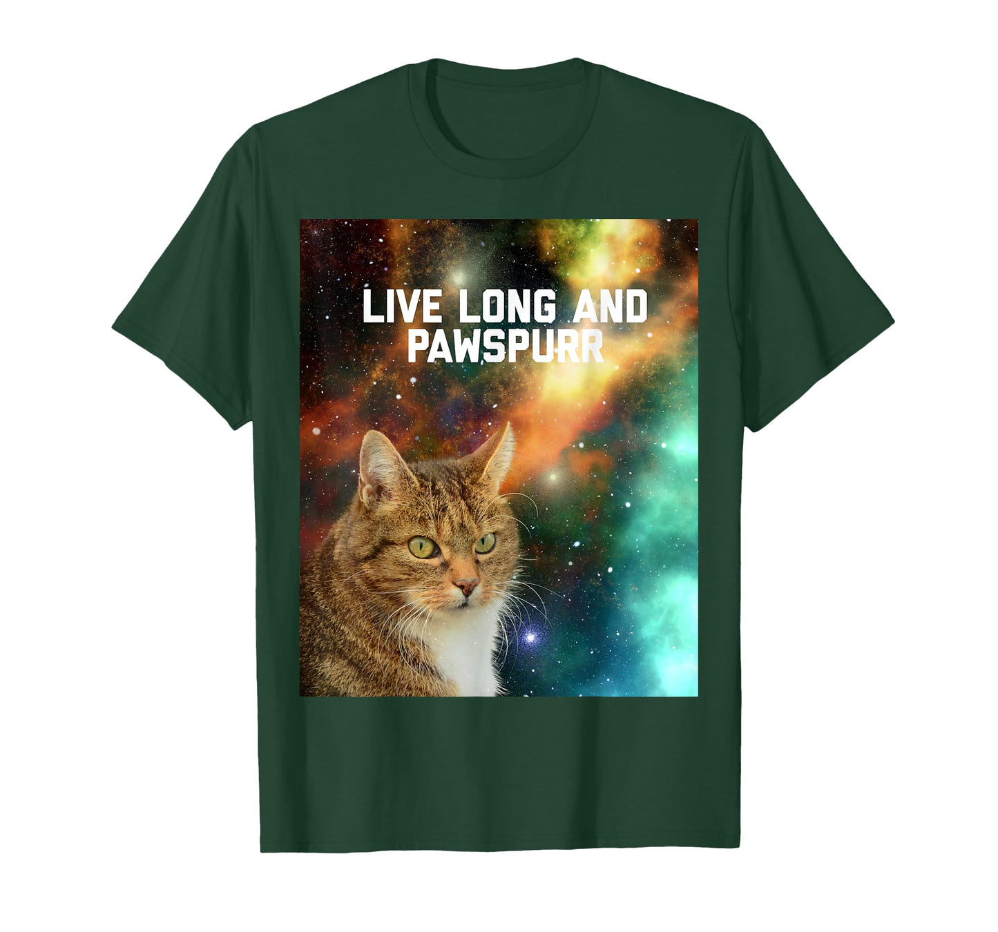 Live Long and Pawspurr Cat T-Shirt for Men Women Kids