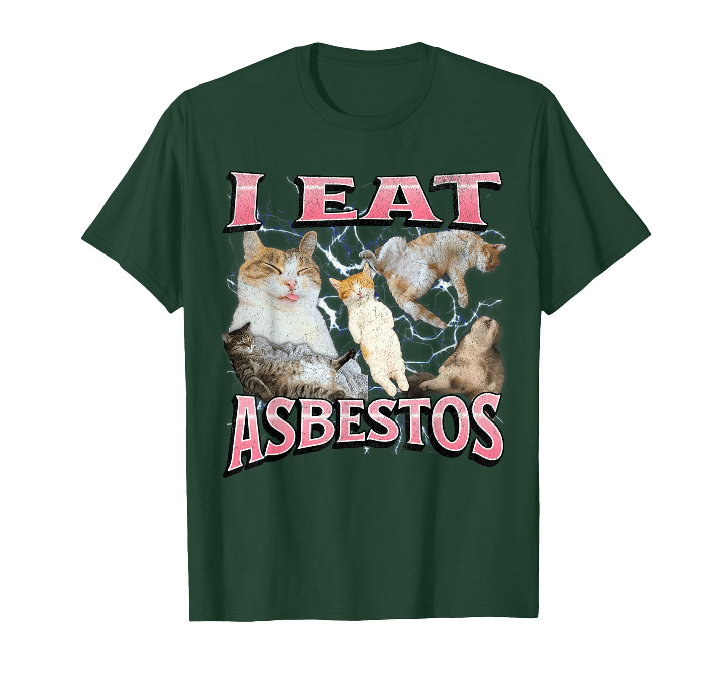 I Eat Asbestos Funny Offensive Cat Meme Bootleg Graphic T-Shirt