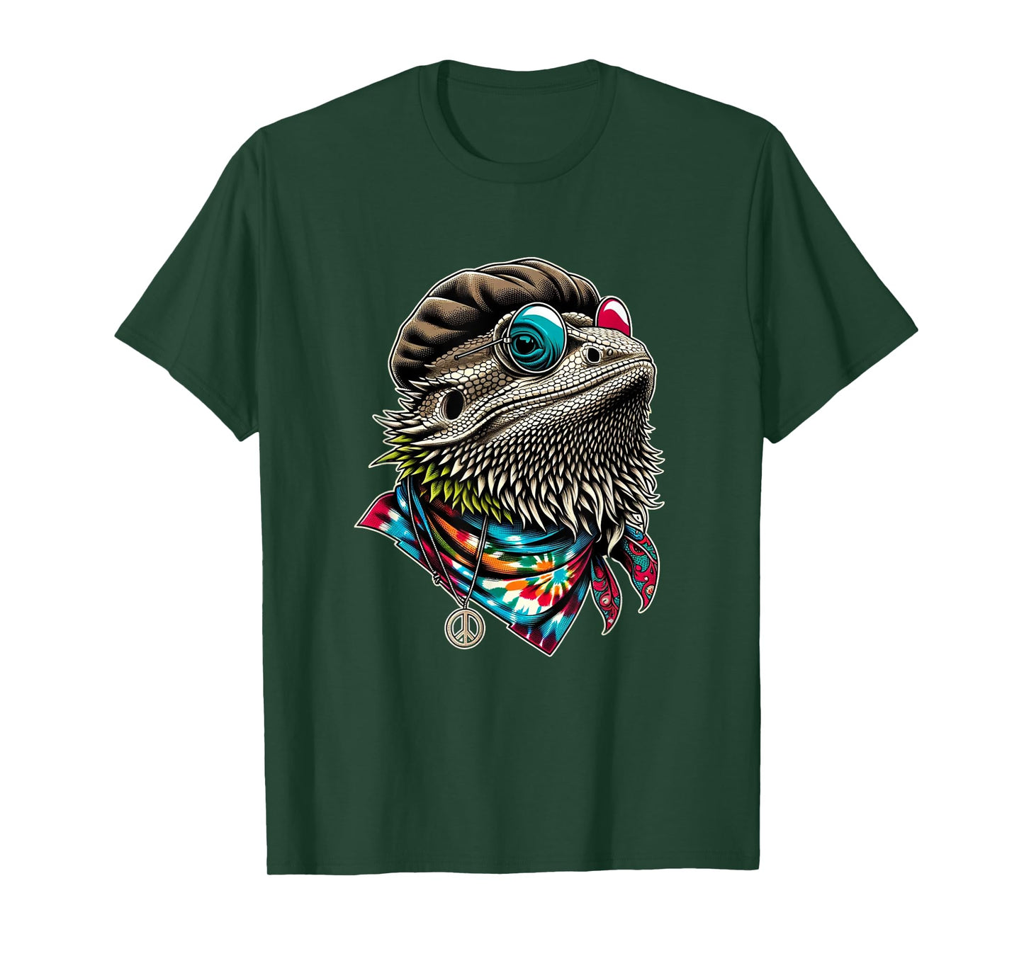 Bearded Dragons Reptile Lizard Pet Hippie Style T-Shirt