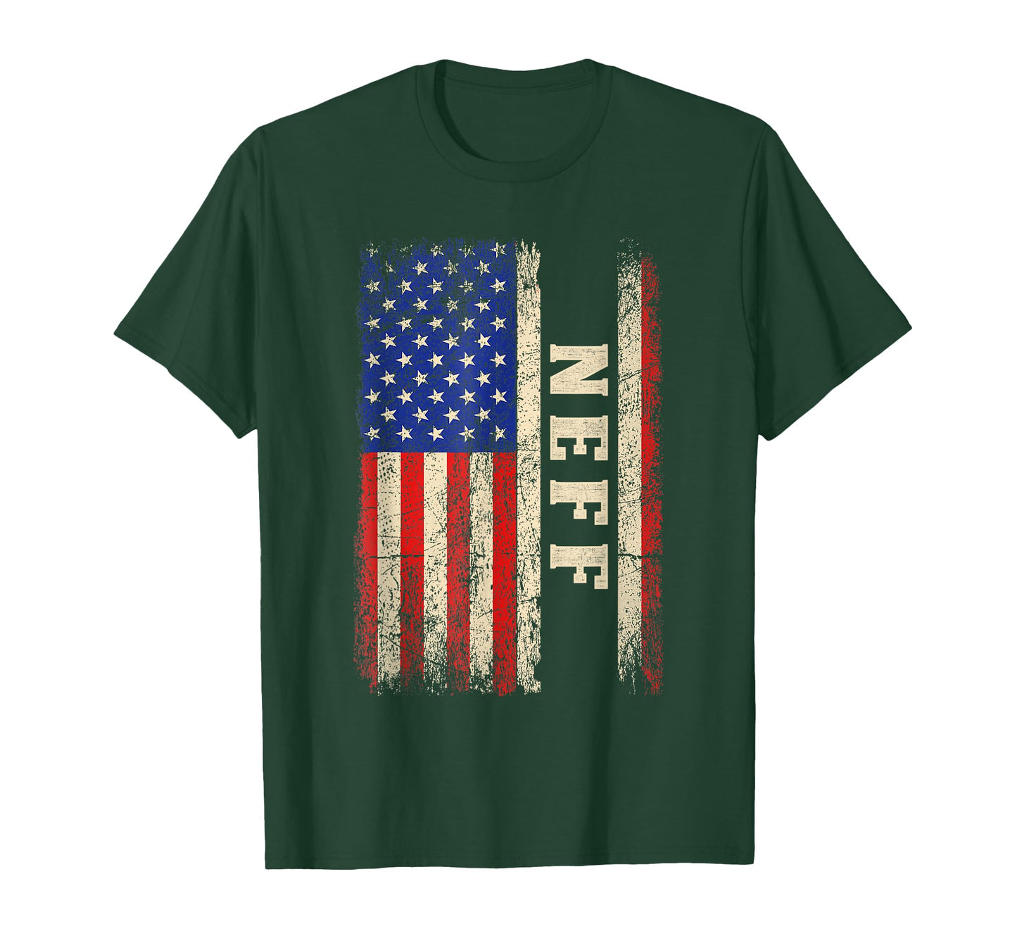Neff Last Name Shirt Neff Name American Flag T-Shirt