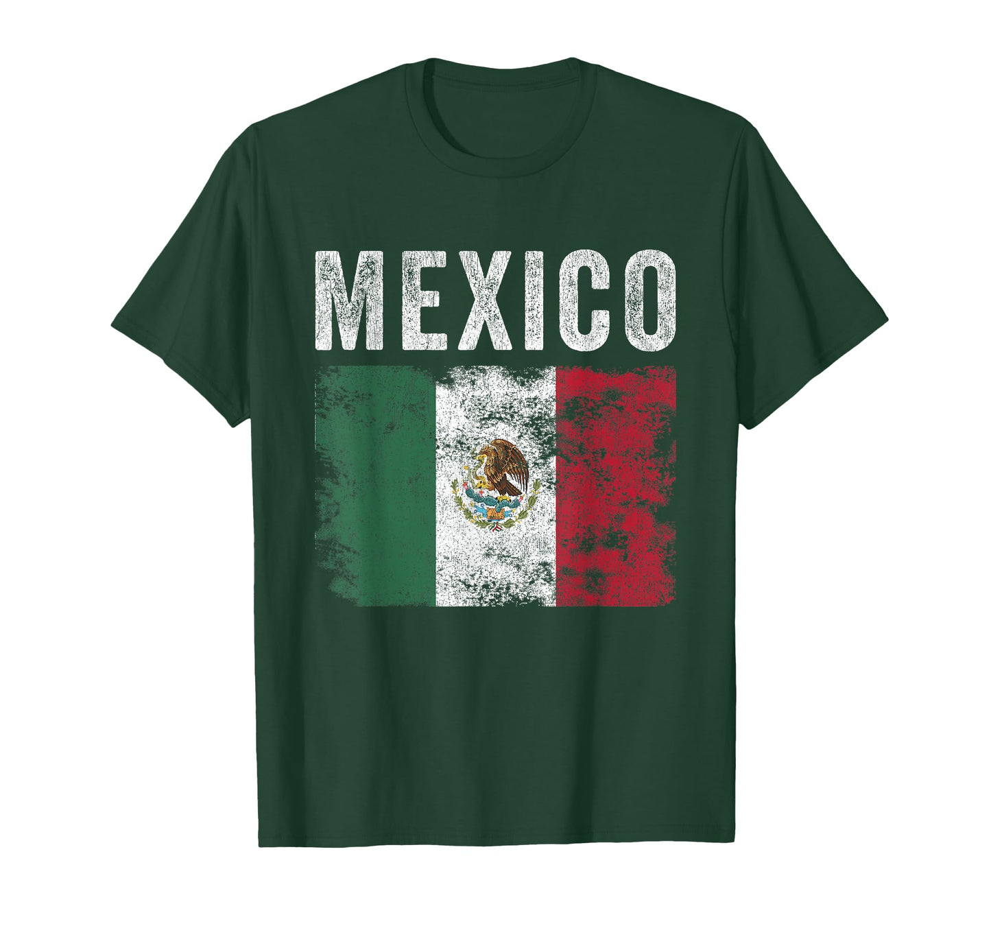 Mexico Flag Distressed - Men Women Kids - Mexican Flag T-Shirt