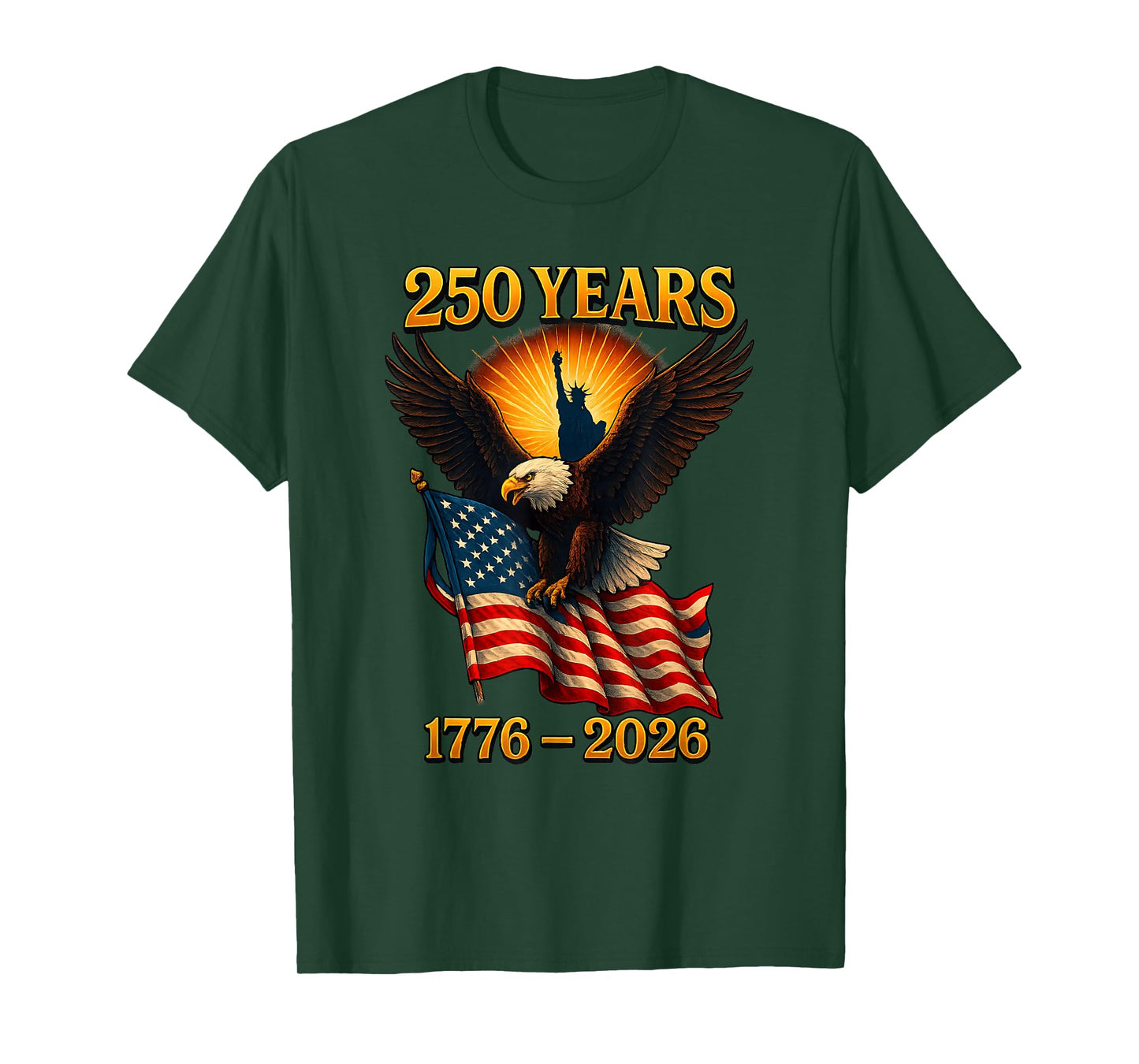 American 250 Years Retro Eagle USA Patriotic 1776 to 2026 T-Shirt