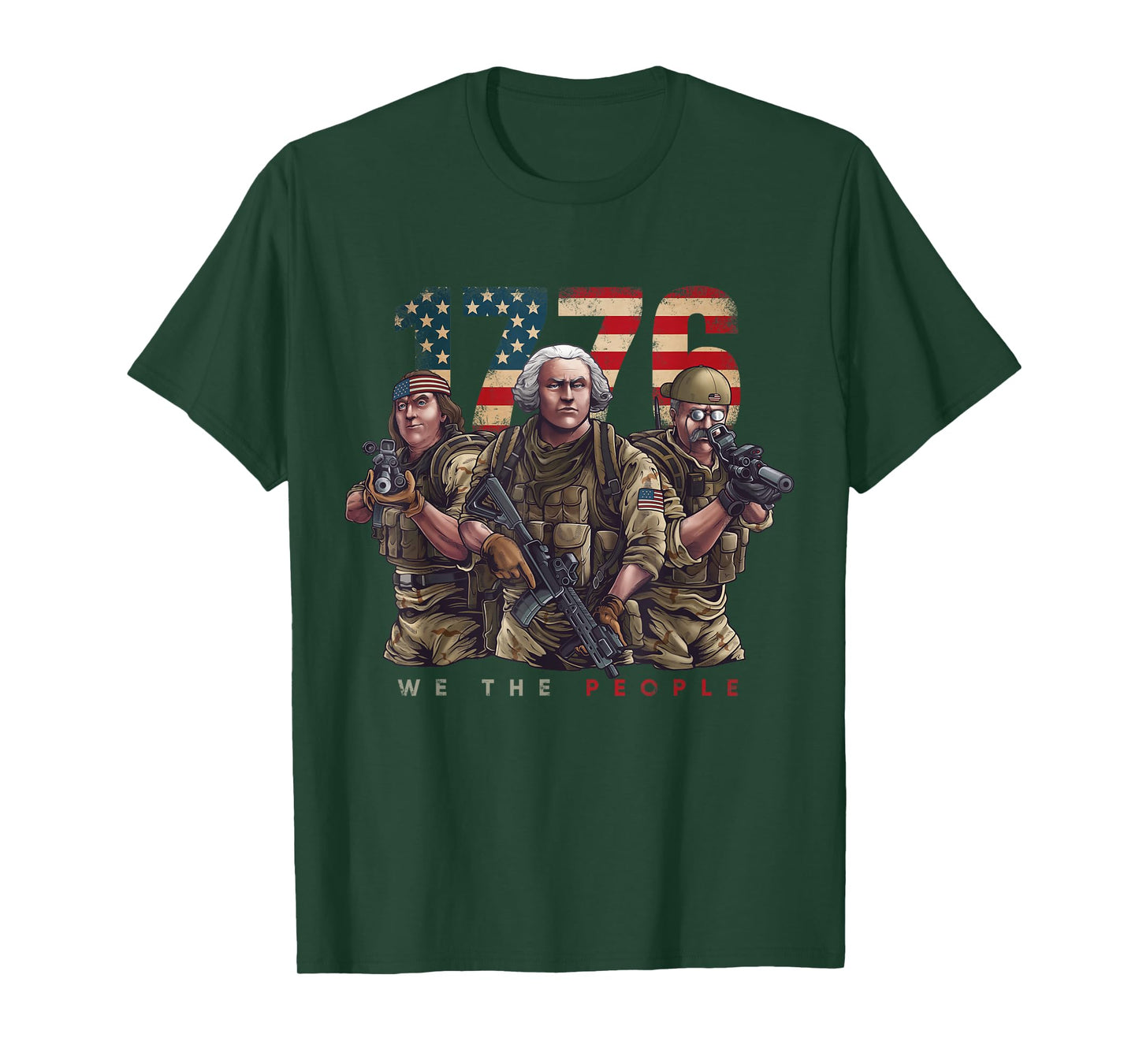 George Washington Ben Franklin Special Operators July 4th T-Shirt