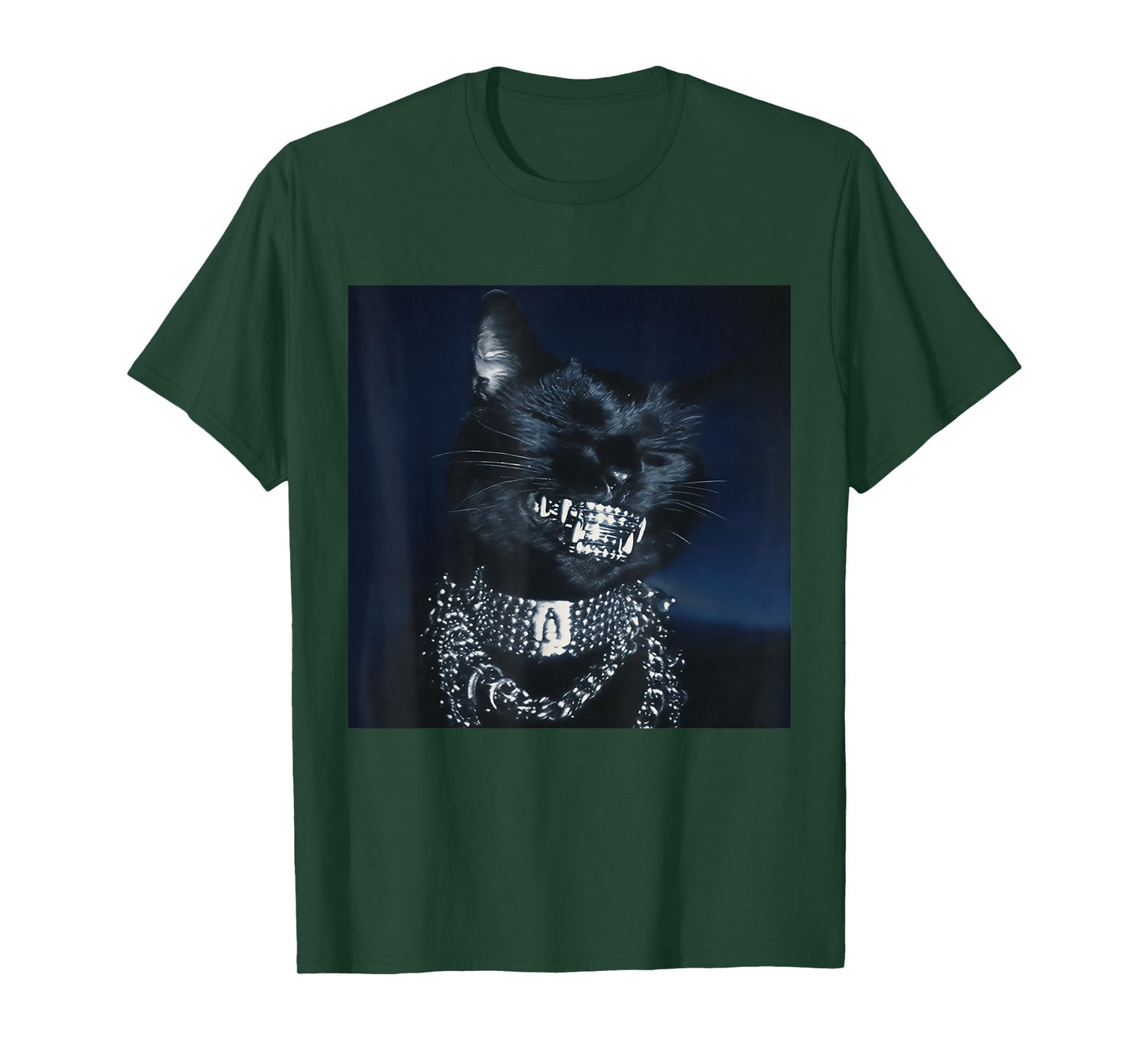 Cat Grillz Funny Kitten Meme Cat Smiling Brain Rot T-Shirt