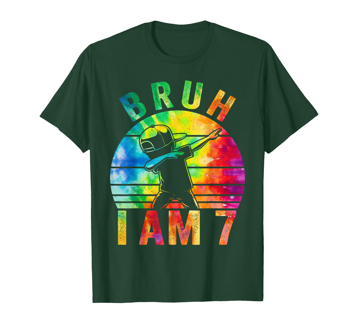7 Year Birthday Tie Dye Dabbing Boy Bruh Its My 7th Birthday T-Shirt