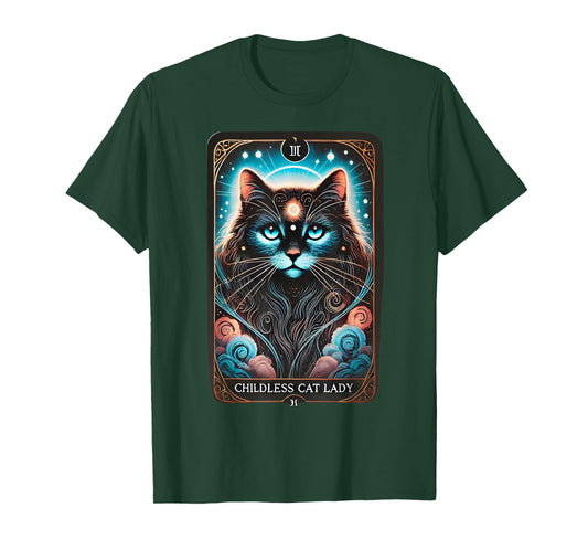 Childless Cat Lady Tarot Card T-Shirt