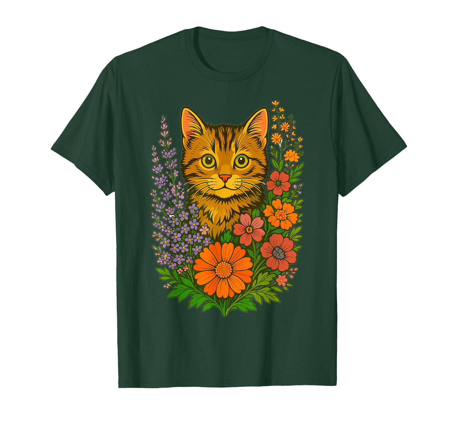 Floral Cat T-Shirt