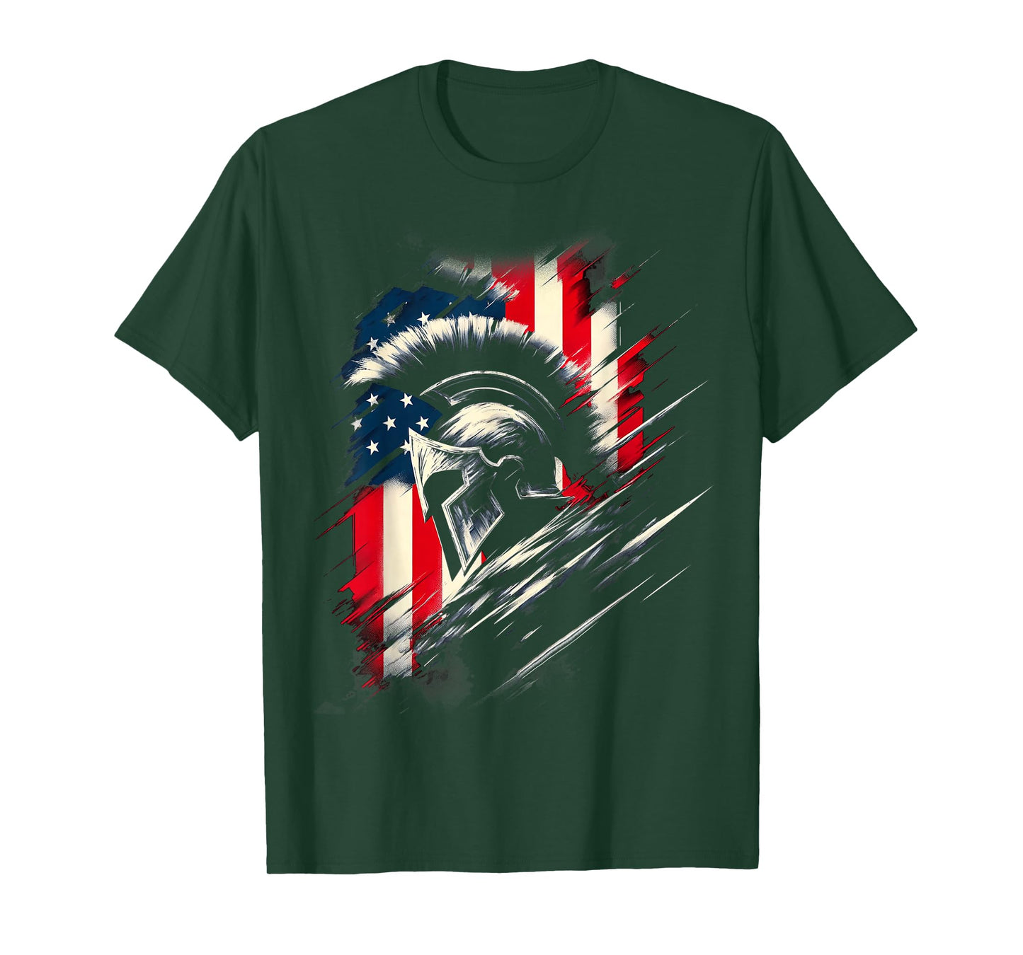 Spartan Patriotic Molon Labe American Flag Spartan USA Greek T-Shirt