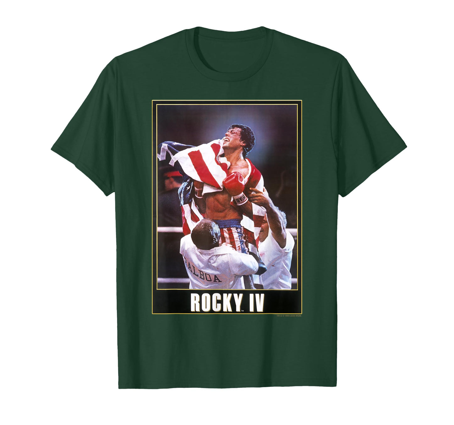 Rocky IV American Flag Poster T-Shirt Small
