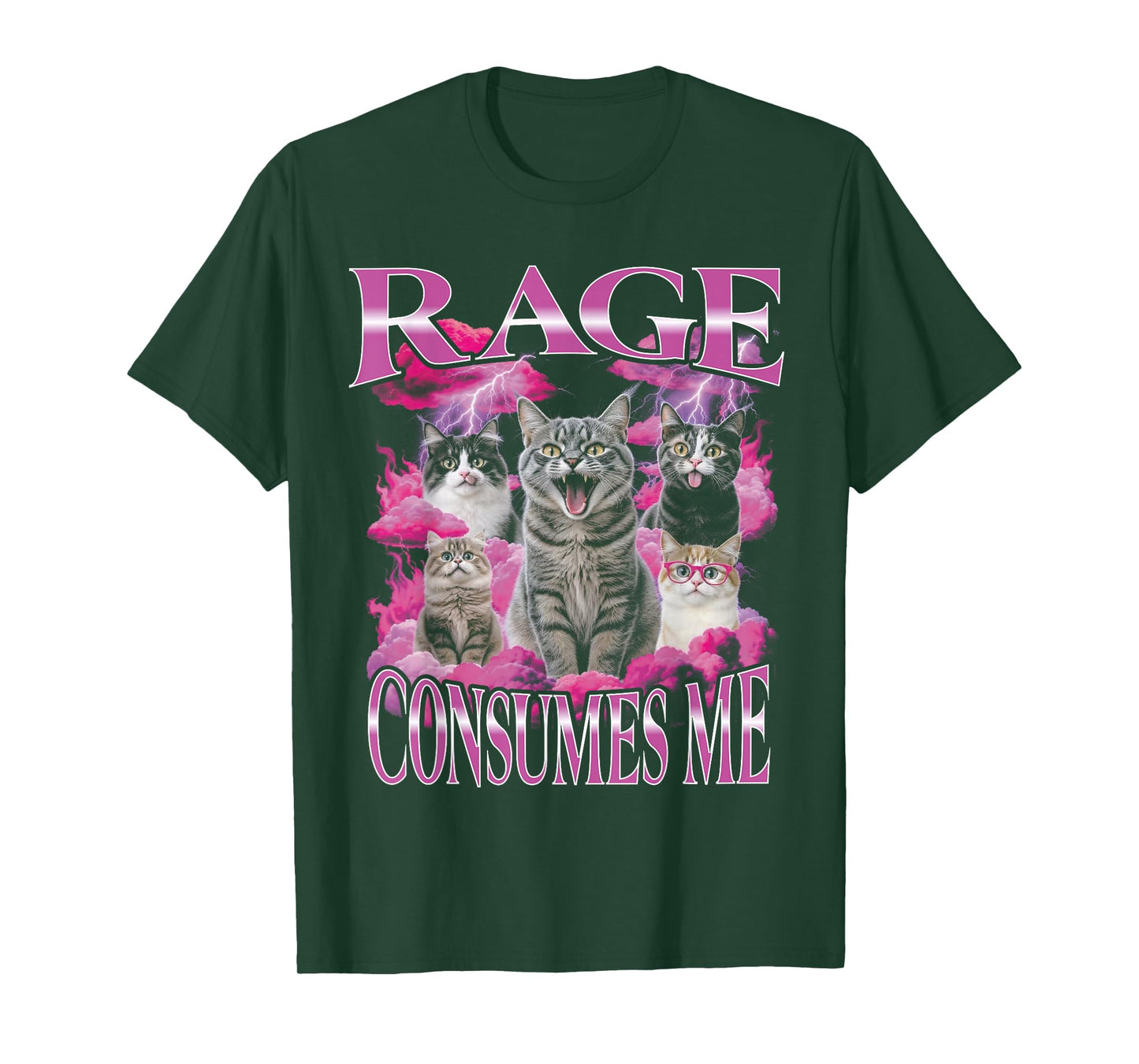 Rage Consumes Me Funny Bootleg Cat Meme T-Shirt