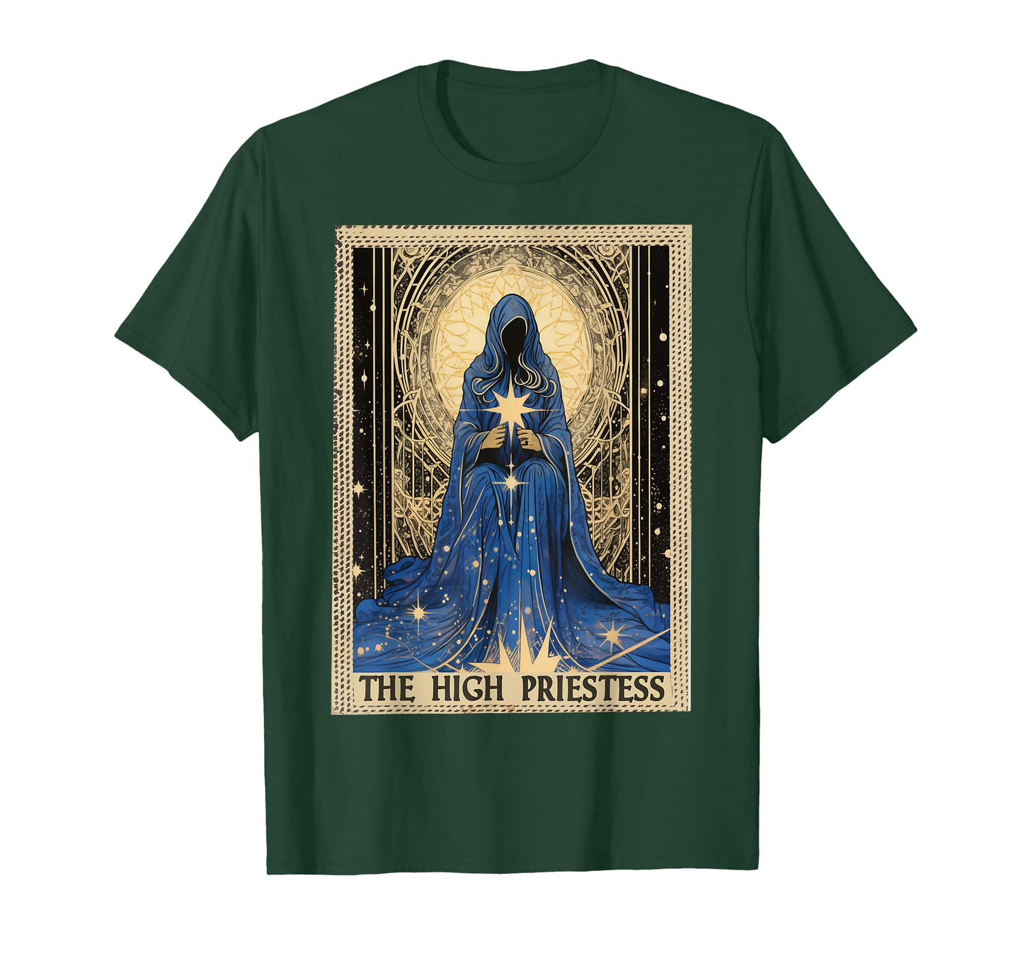 FoolsFate Women's Occult Tarot Card Priestess T-Shirt