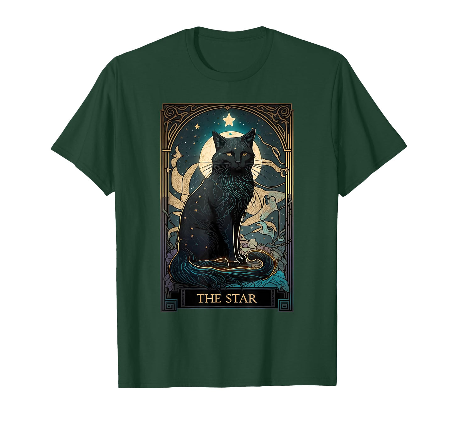 Cat Tarot Card Star Tarot Card Cat Mom of Cats Cat Lover T-Shirt