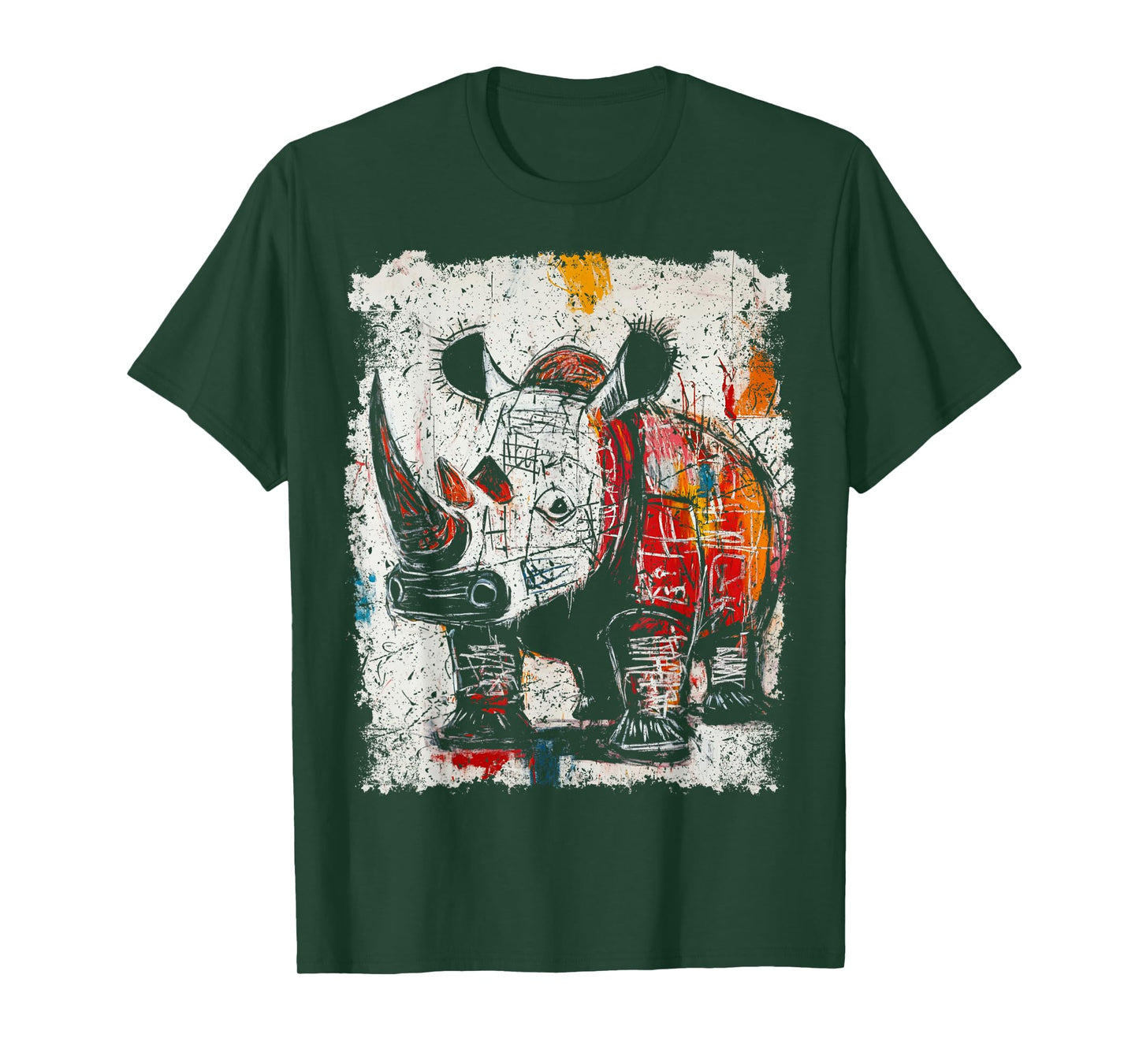 Pop Art Style Rhinoceros 90s Graffiti T-Shirt