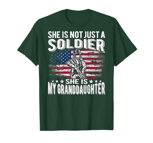 My Granddaughter Is A Soldier - Proud Military Grandparent T-Shirt