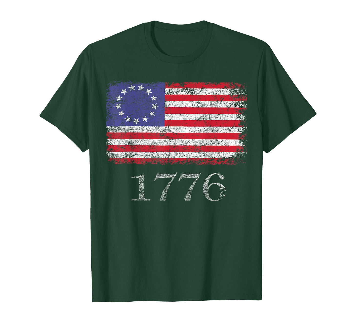 4th of July T Shirt American Flag Betsy Ross 1776 Men Women T-Shirt
