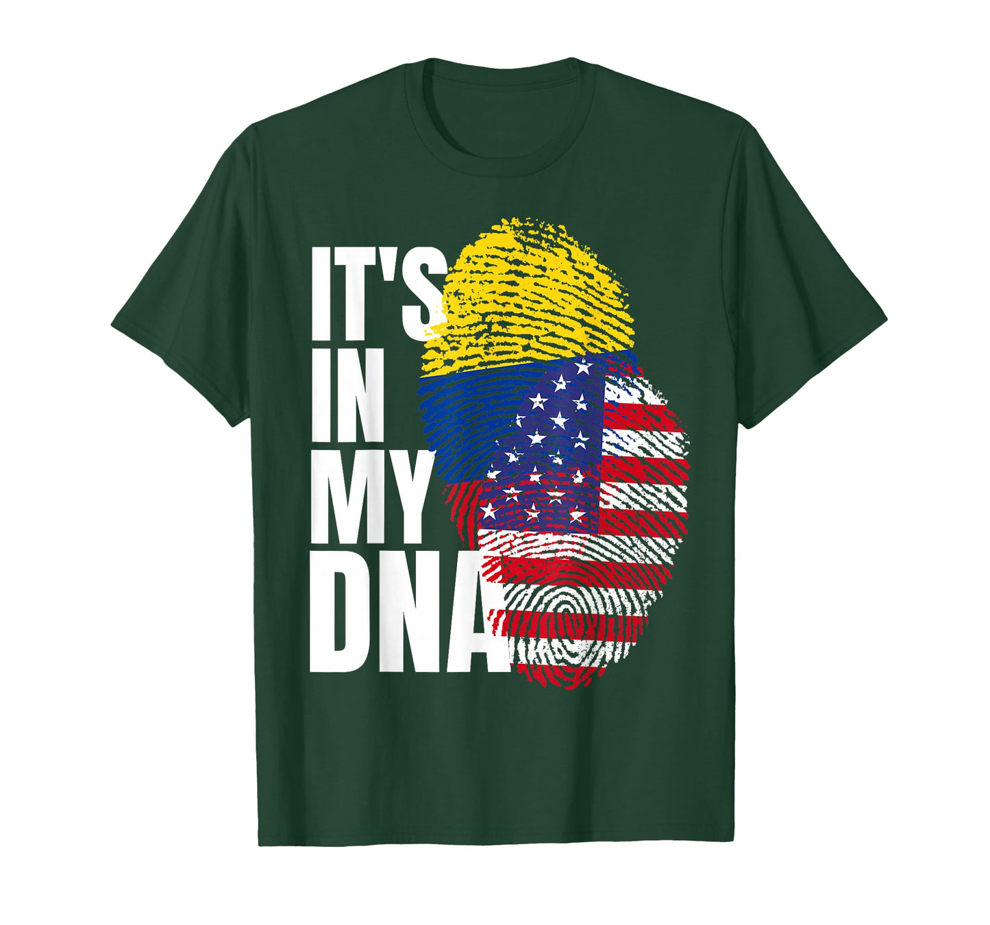 American And Colombian Mix DNA Flag Heritage T-Shirt