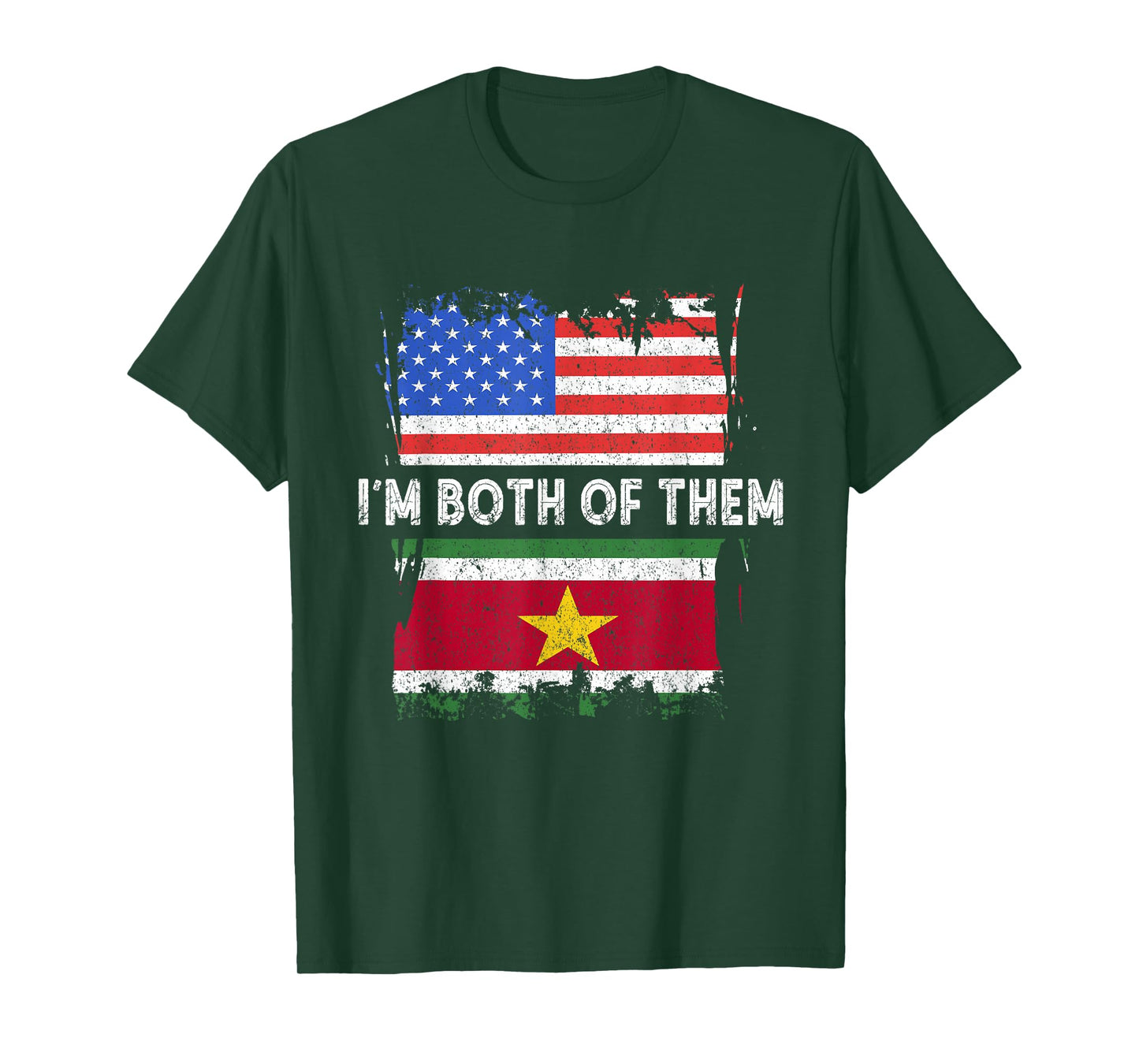 Suriname I'm Both Of Them USA America Surinamese Pride T-Shirt