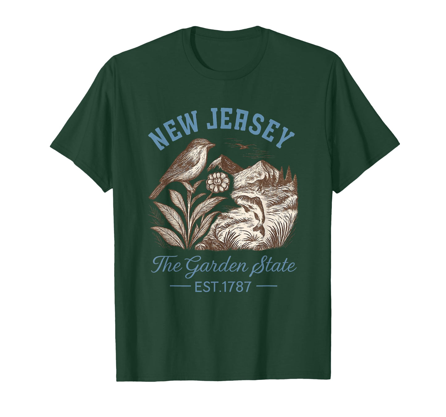 Vintage New Jersey The Garden State Tshirt T-Shirt