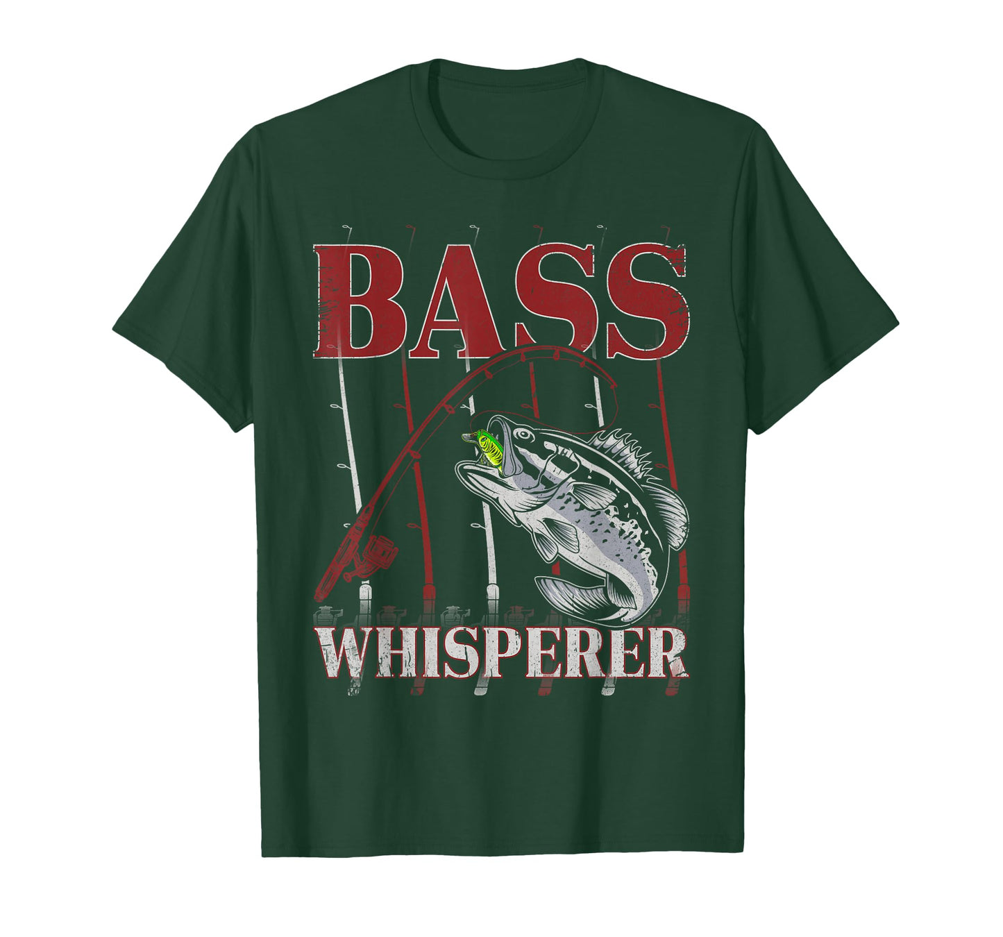Patriotic Anglers American Bass Pro Whisperer Fisherman T-Shirt