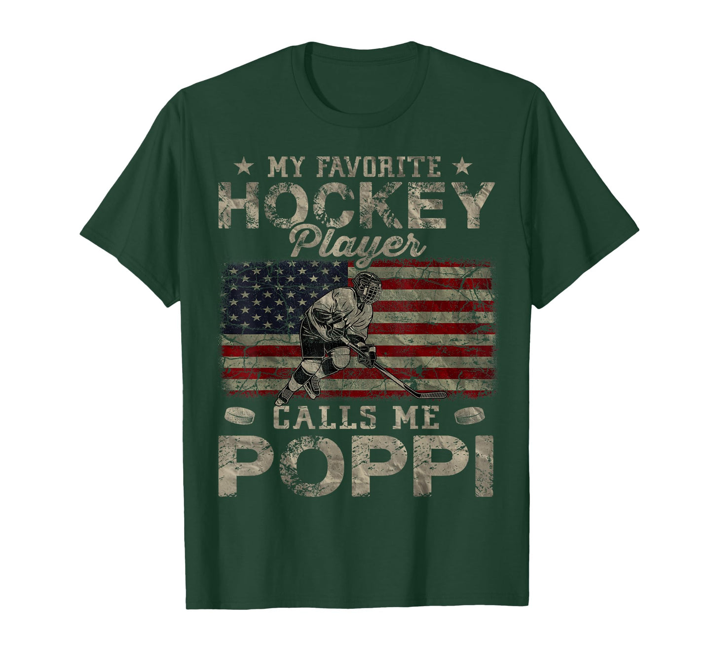 My Favorite Hockey Player Calls Me Poppi Father's Day T-Shirt