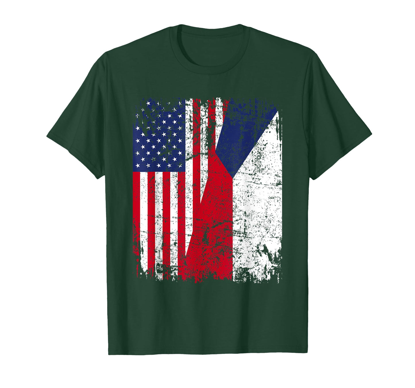 CZECH REPUBLIC American Flag | Men Women Kids | CZECH T-Shirt