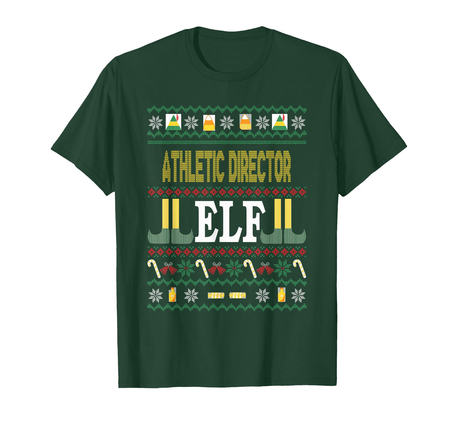 Athletic Director Elf Funny Christmas Gift T-Shirt